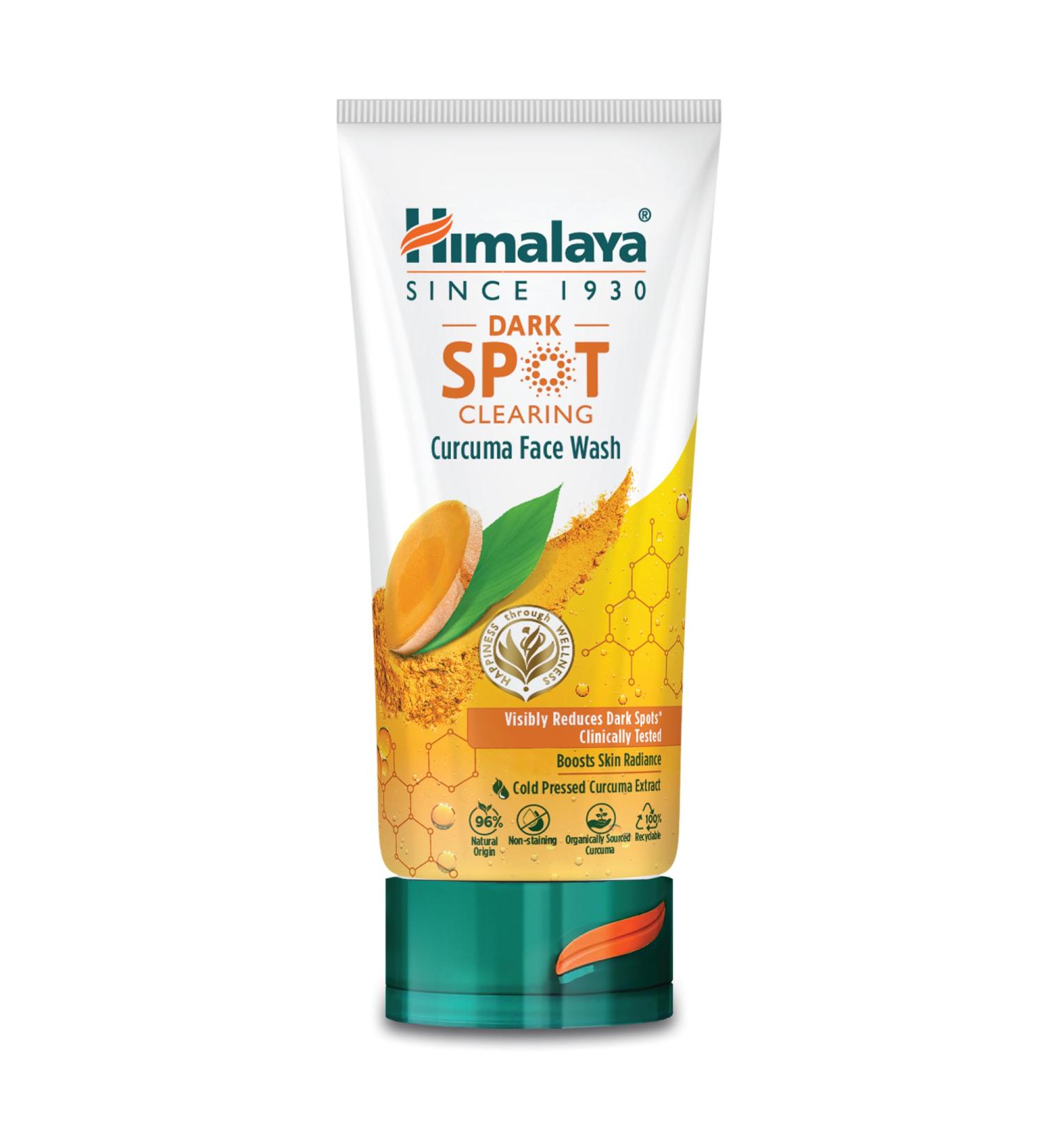 Himalaya Dark Spot Clearing Turmeric Facial Cleanser boosts skin radiance and visibly reduces dark spots - Buy Online on GoSupps.com