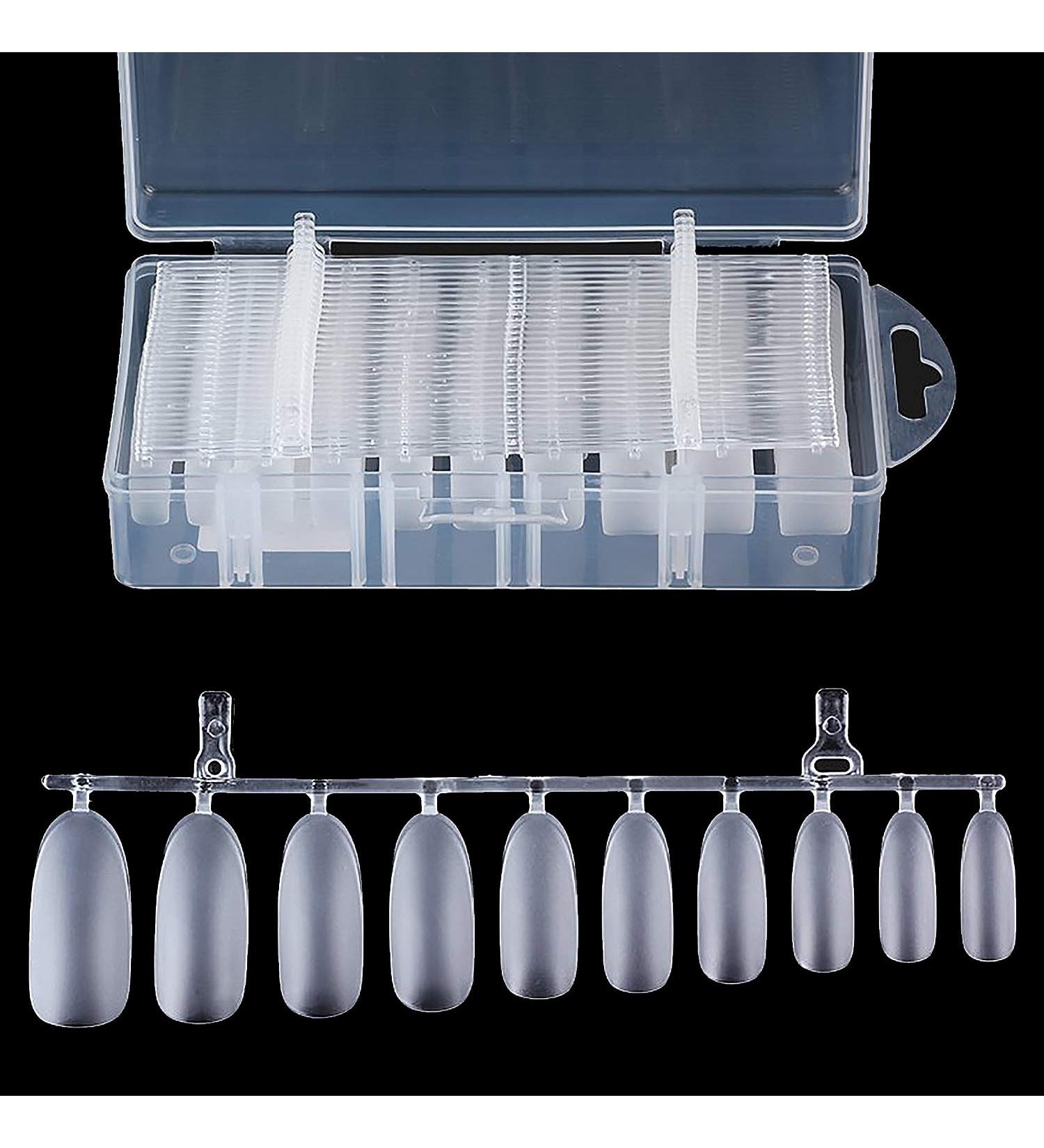 300 Ultra-Thin Almond Shape Artificial Fingernails No Lift Transparent Perfect for Nail Art & DIY Manicure - Buy Online on GoSupps.com