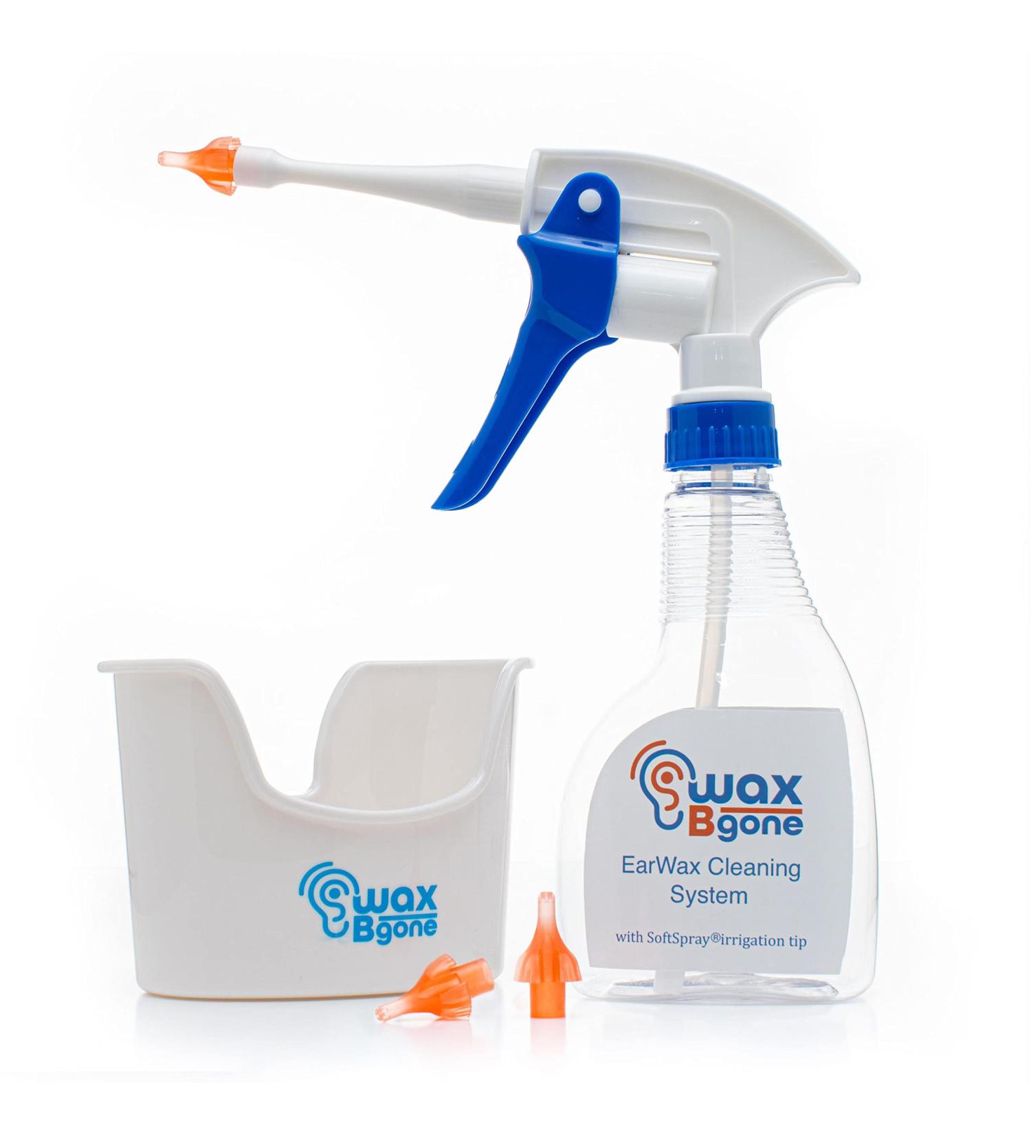 WaxBgone Ear Wax Removal Kit with SoftSpray Tips - Safe & Effective Earwax Removal for Adults & Kids - Buy Online on GoSupps.com