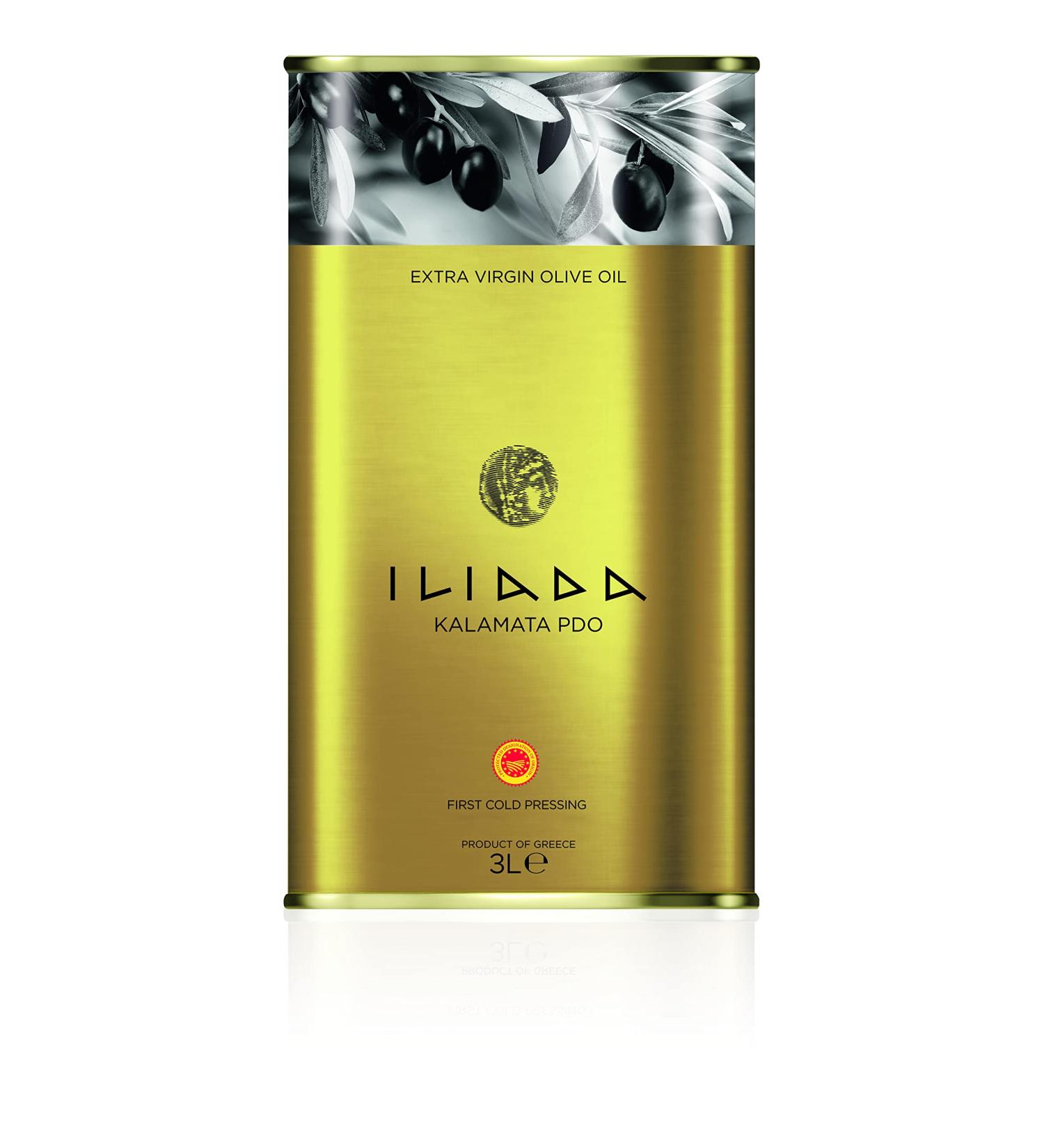 Iliada Extra Virgin Olive Oil Tin, 3 Liter 102 Fl Oz (Pack of 1)