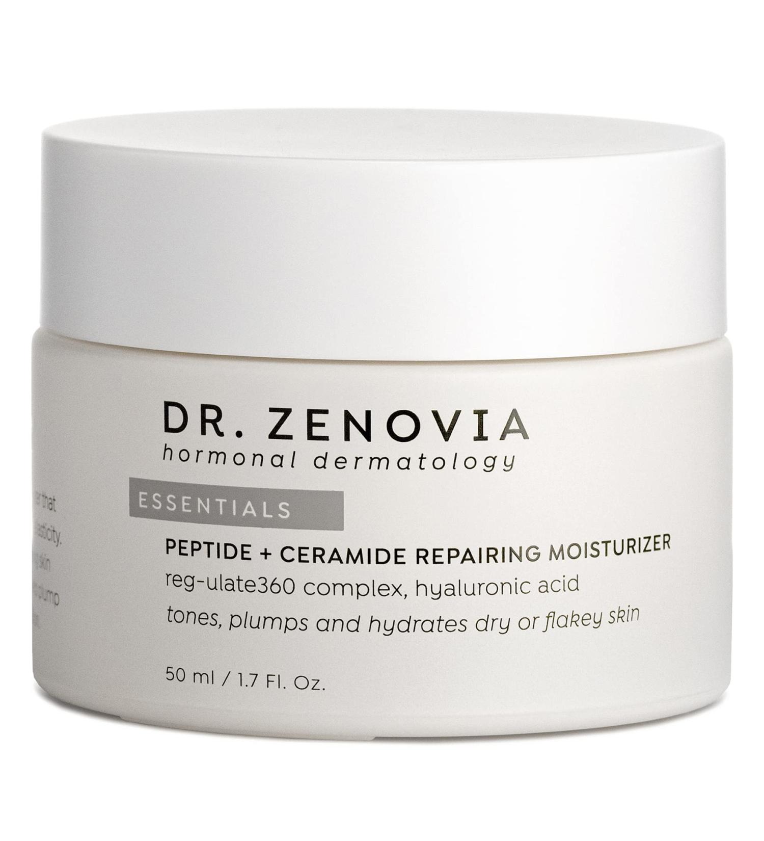 Dr. Zenovia Hormonal Dermatology Peptide + Ceramide Moisturizer | Hydrating Face Cream with Hyaluronic Acid for Women's Skin Repair - Buy Online on GoSupps.com