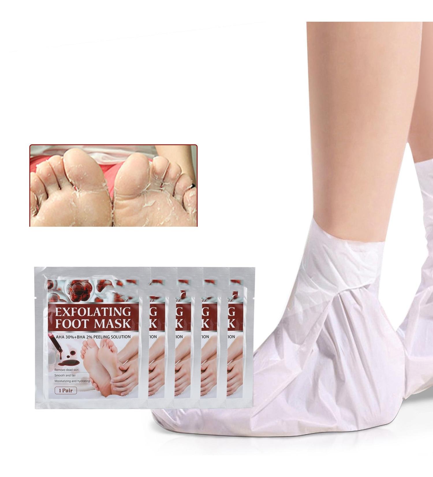 5 Pieces feet exfoliating masks Foot Peel Mask Hydrating foot Spa Moisturizing skin callus remover Smoothing touch skin for Cracked Hard Dead Skin Calluses - Buy Online on GoSupps.com