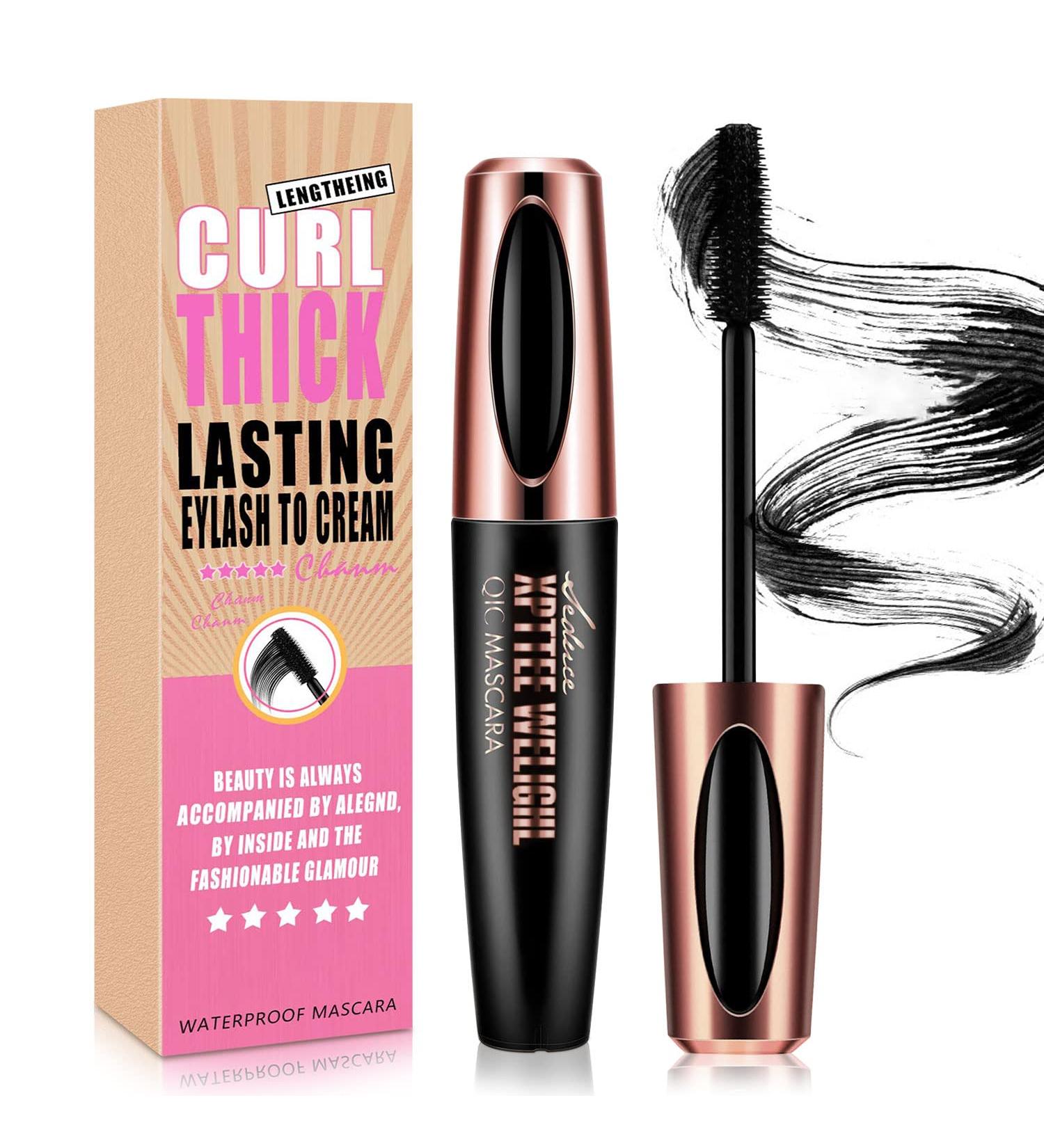 NICEMOVIC 4D Silk Fiber Eyelash Dye Mascara Waterproof Black Natural Long Eyelashes False Eyelashes Ink for Long Lasting Eye Makeup - Buy Online on GoSupps.com