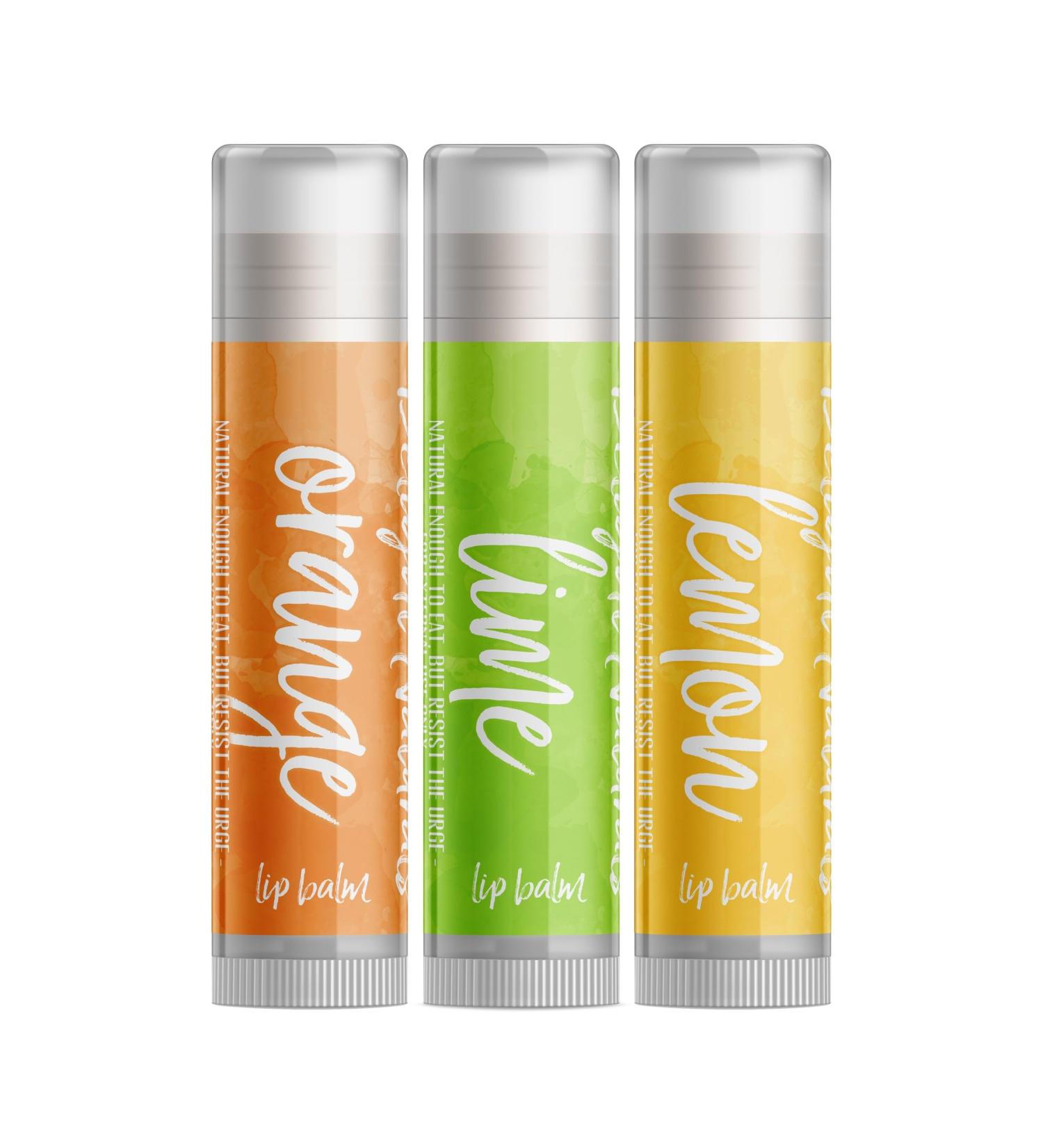 Sweet Citrus Lip Balm Gift Set - Refreshing Orange Lime & Lemon - Perfect for Gifting | International Shipping Available - Buy Online on GoSupps.com