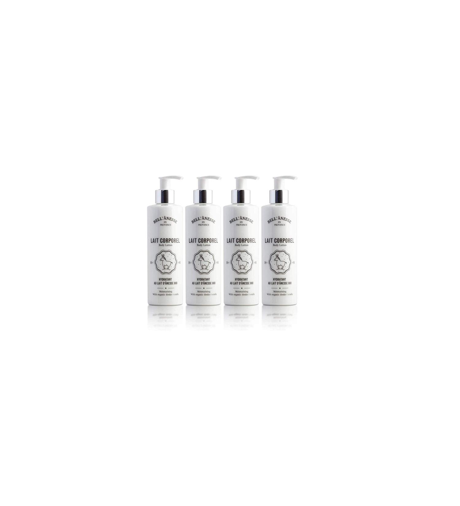 Grenadine Boutique - La Bell' Anesse - Organic Donkey's Milk Body Milk - Pack of 4 Bottles of 250 ml - Provence Nature Label