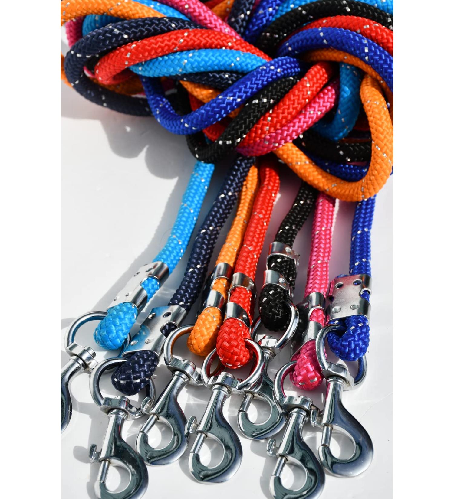 Rhinegold Silver Thread Heavy Duty Leadrope - Navy