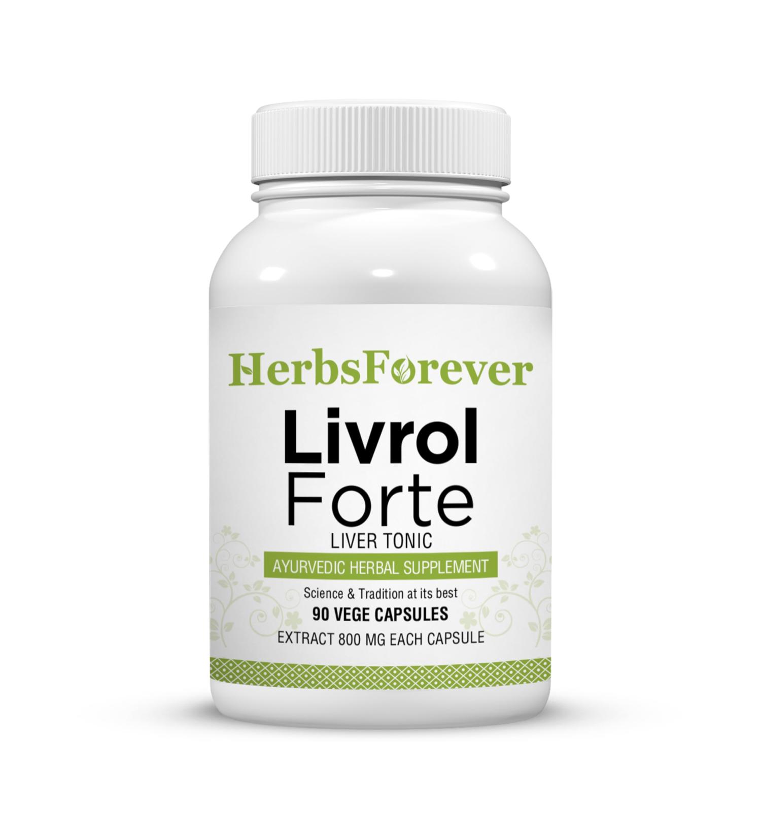Herbsforever Liver Forte- Support Advanced Liver Detox & Cleansing Repair-Cooling-Milk Thistle Andrographis Chanca Piedra Punarnava Nightshade Triphala 11 Ayurvedic Herb Extract|90 Veg Capsule|800mg - Buy Online on GoSupps.com