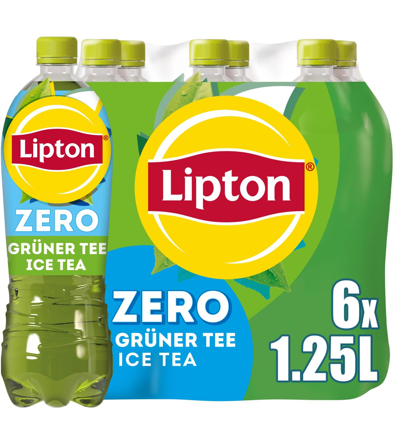 LIPTON ICE TEA Zero Green Tea Sugar-Free Iced Tea (6 x 1.25L) | New Version | International Shipping - Buy Online on GoSupps.com