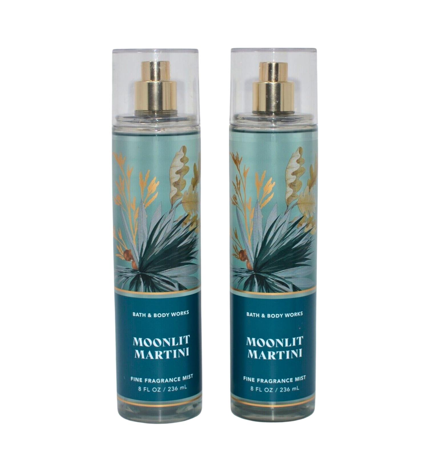 Bath & Body Works Fine Fragrance Mists Set of 2 8oz Each Bottle (Moonlit Martini)
