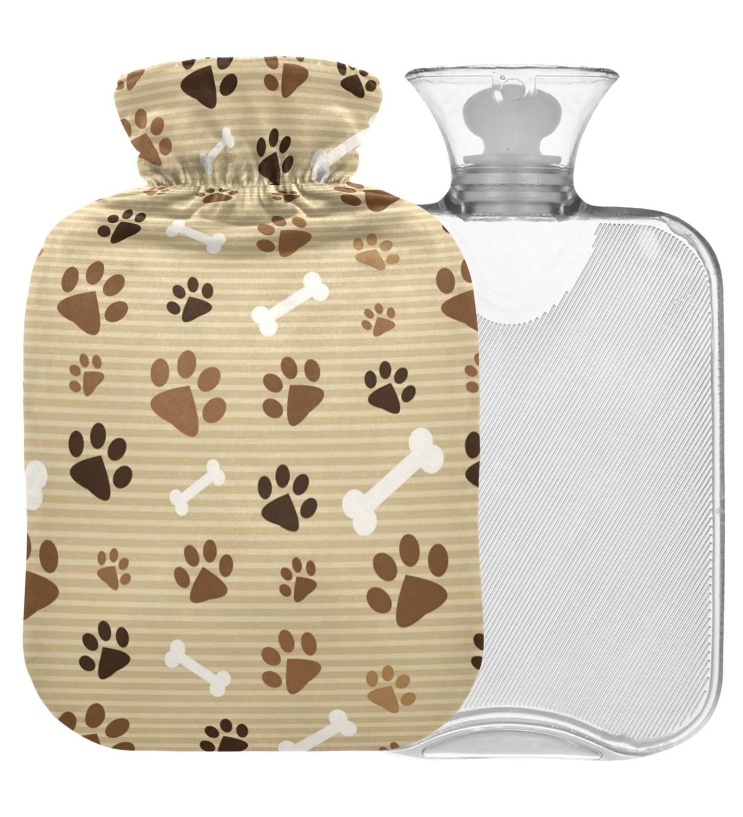 Naanle Dog Paws Claw Hot Water Bottle | 2L Large Heat & Cold Therapy | Bed & Hand/Foot Pain Relief | Transparent Cover Included - Buy Online on GoSupps.com