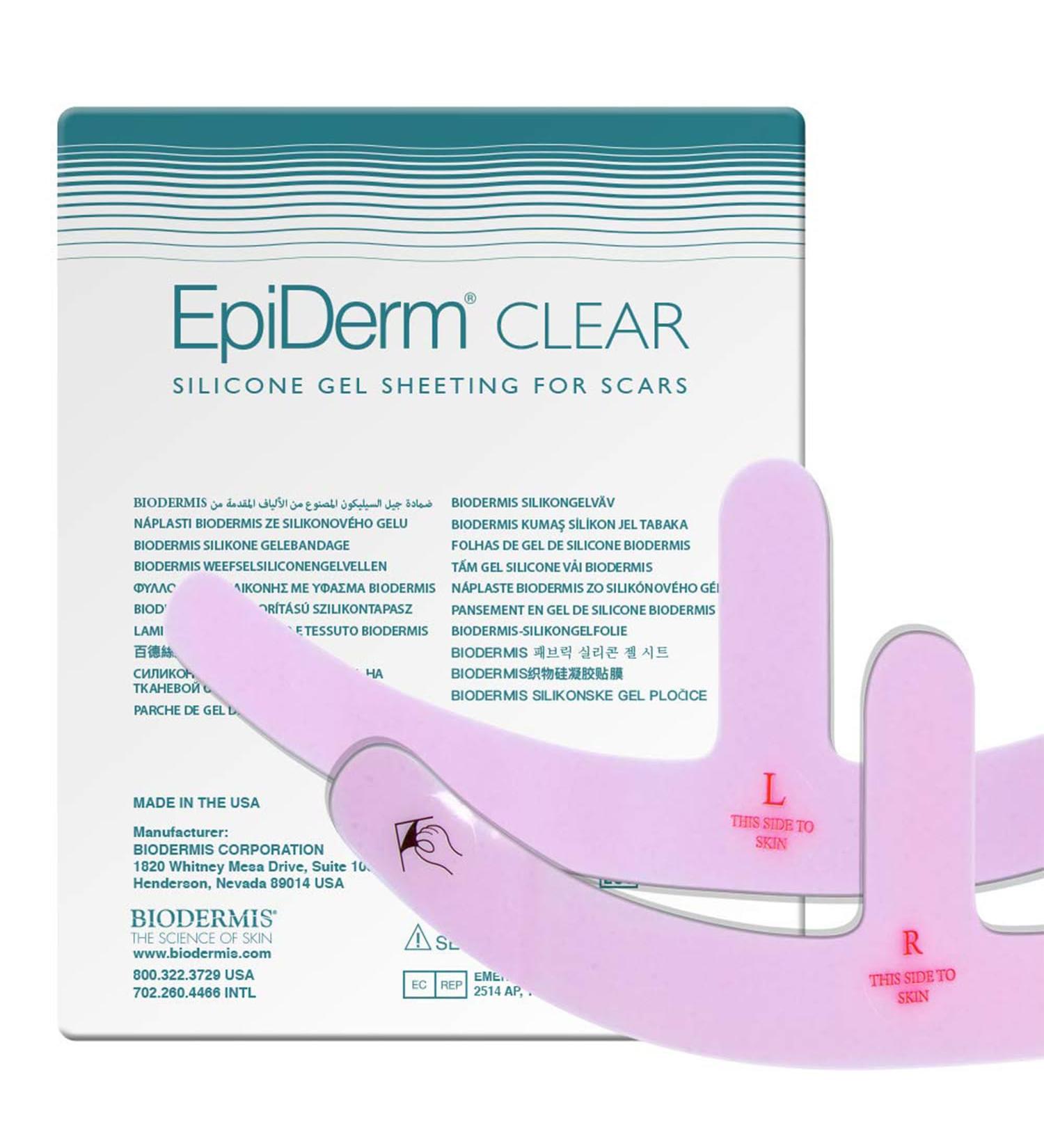 Biodermis Transparent Silicone Scar Patches 1x2st - Self-Adhesive for Breast Surgery Scar Care & Scar Improvement - Buy Online on GoSupps.com