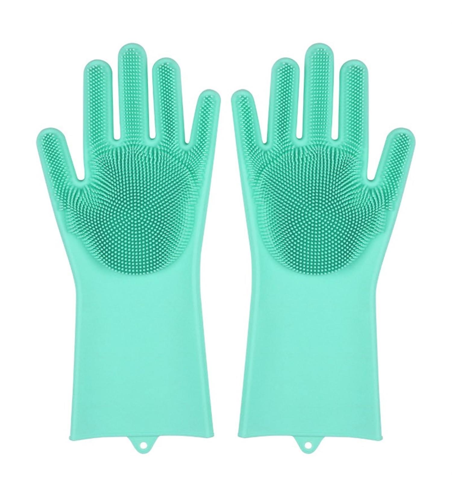 Cleaning Gloves Tableware Cleaning Gloves Household Scrubbers Kitchen Cleaning Tools Dishwashing Gloves Verde - Buy Online on GoSupps.com