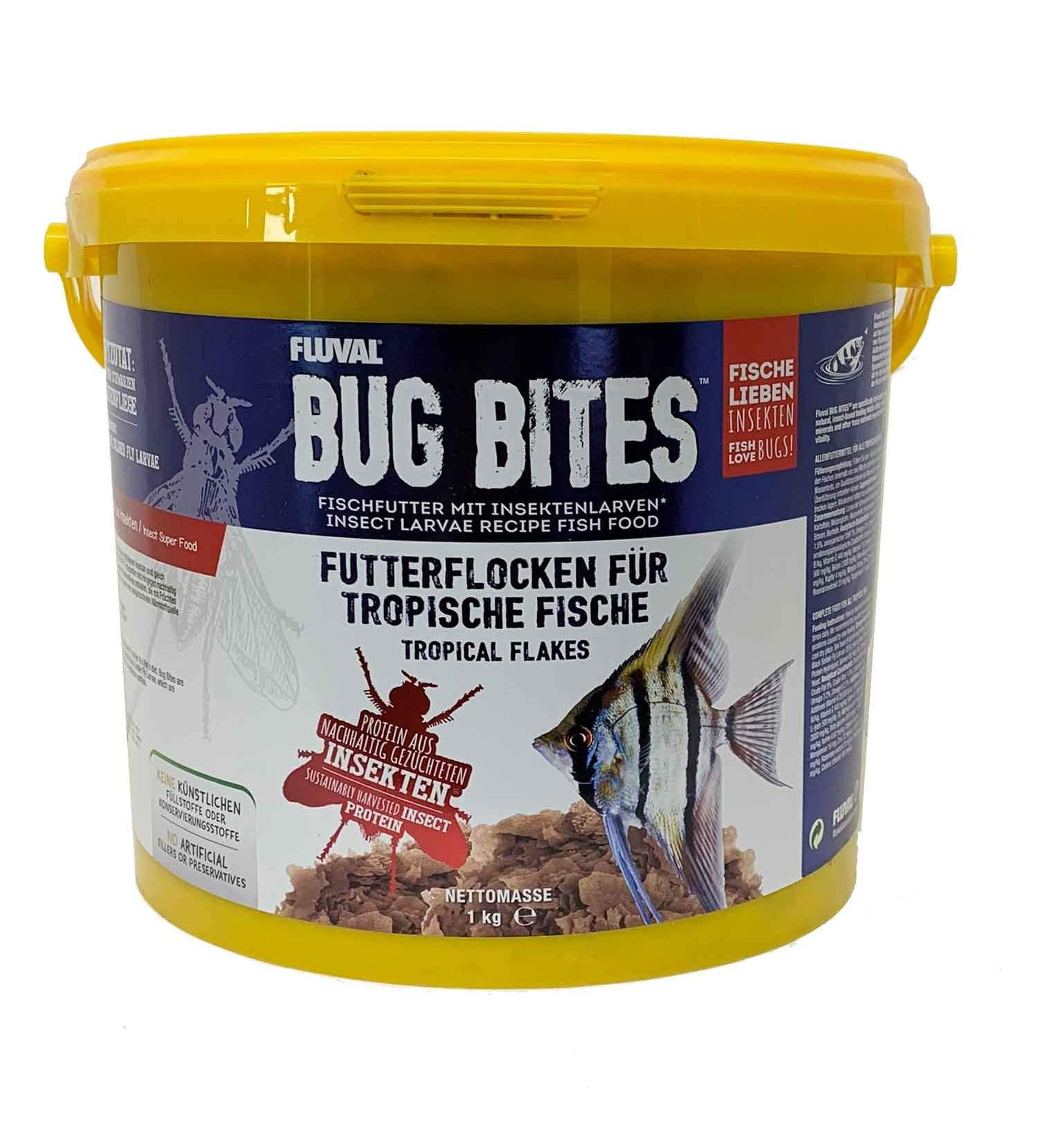 Fluval Bug Bites Tropical Flakes - 1 kg (2.2 lb)