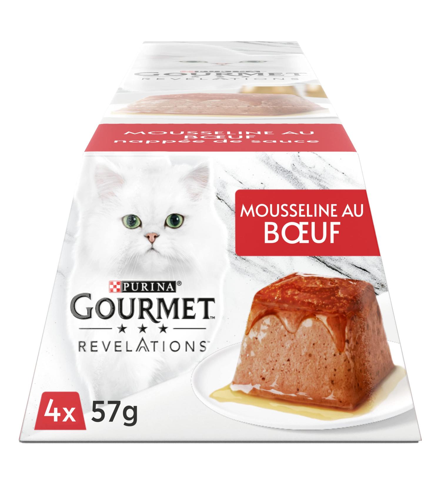Buy Purina Gourmet Revelations Beef & Sauce - 4 x 57g Adult Cat Portions | Premium International Shipping - Buy Online on GoSupps.com