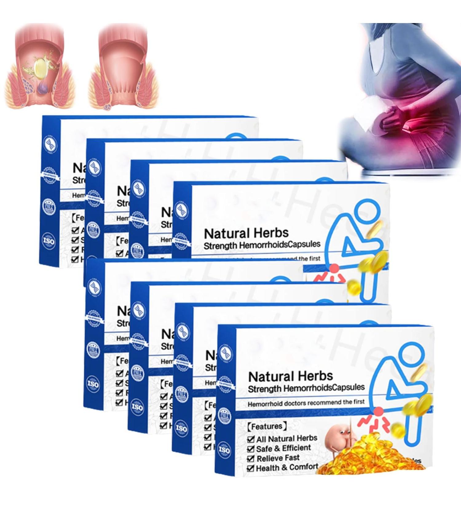 Heca Natural Herbal Hemorrhoid Relief Capsules (8 PCS) - Natural Strength Formula for Effective Relief - Buy Online on GoSupps.com