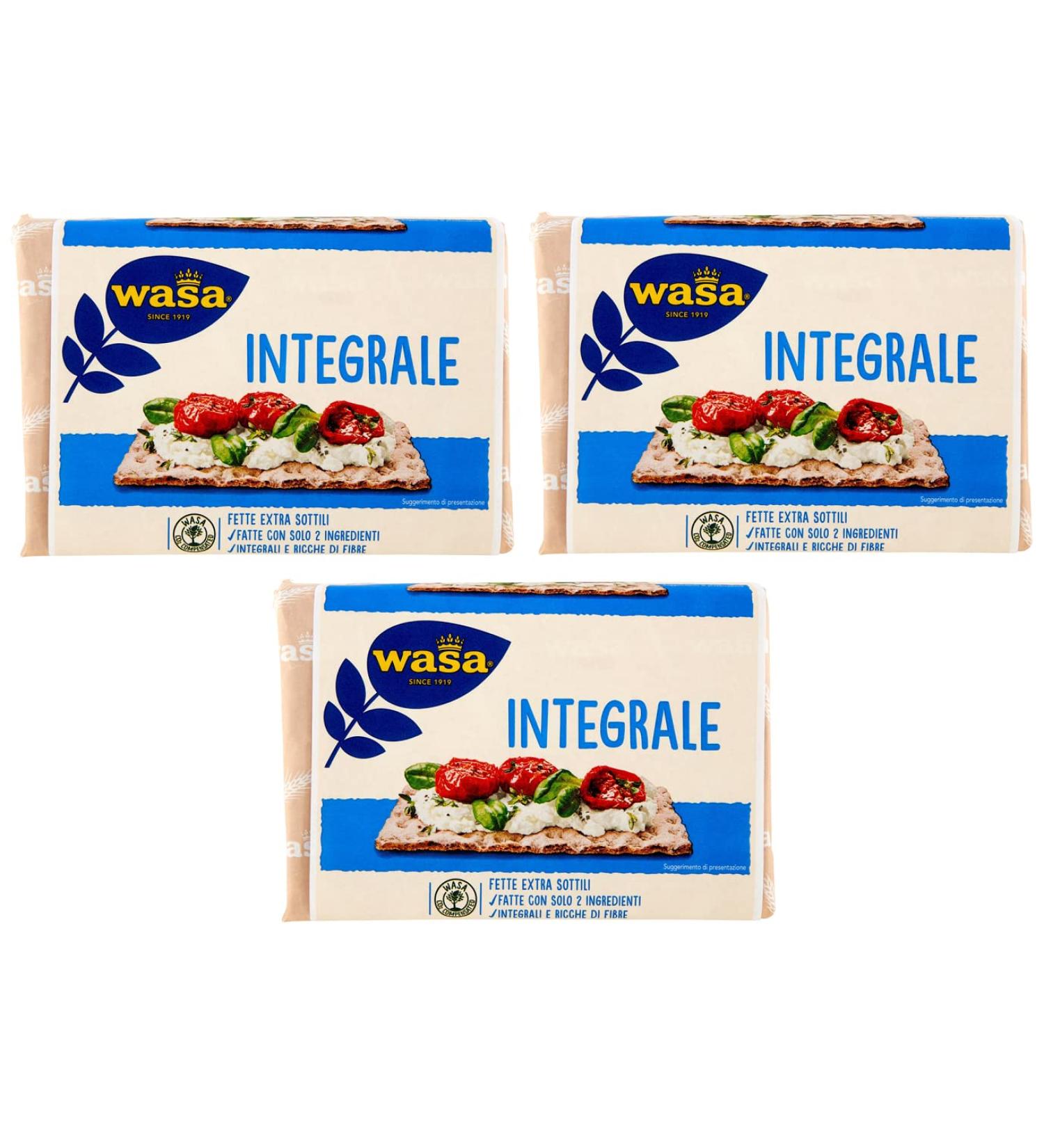  Italian Gourmet E.R. Wasa Integral Pack of 3 Whole Grain Crackers with Fiber-Rich Rye Flour 270g + 400g - Buy Online on GoSupps.com
