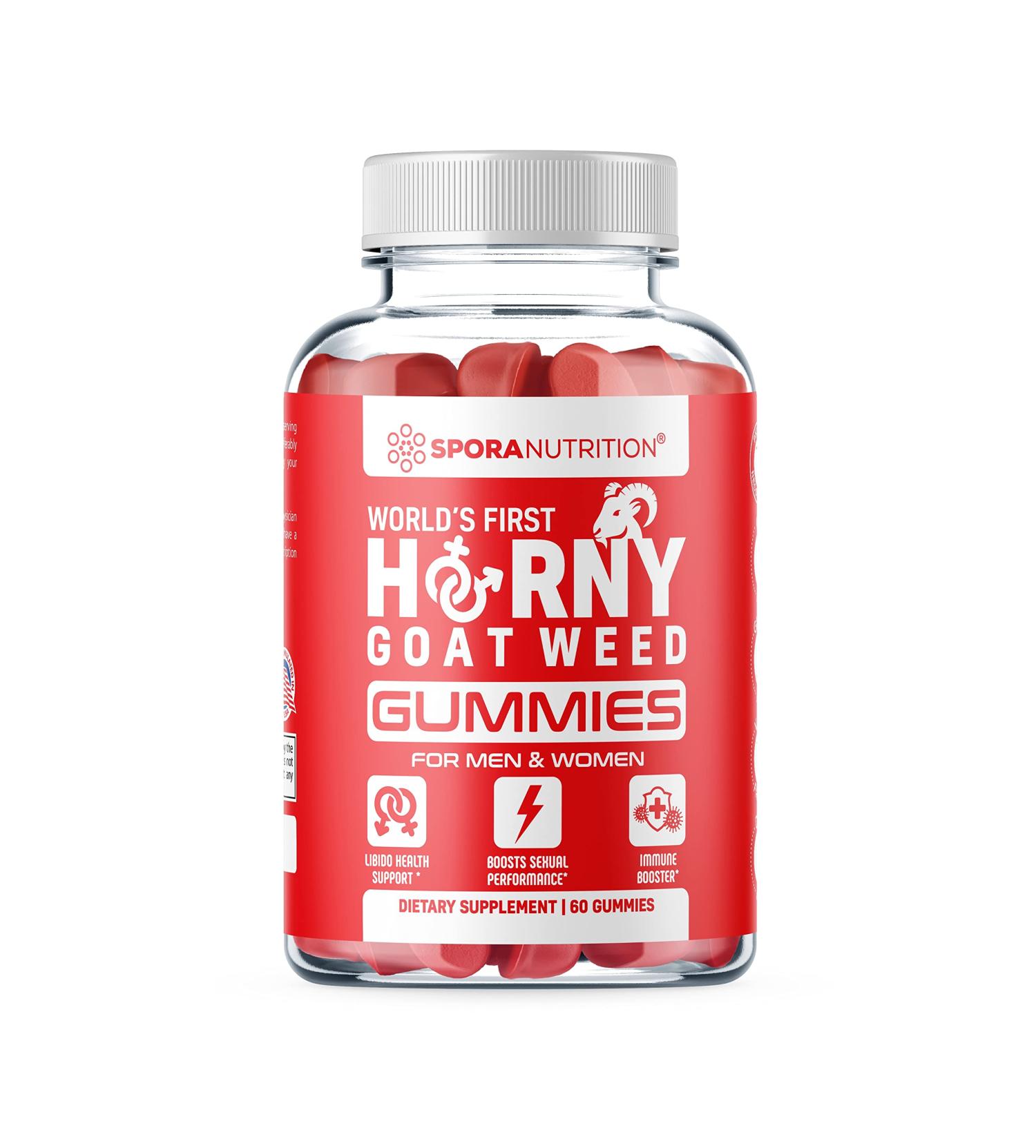 Spora Nutrition Horny Goat Weed Gummies for Men and Women  Maca Root Tongkat Ali  Energy Stamina Libido Health Immune Booster  60 Gummies  60 Count (Pack of 1) - Buy Online on GoSupps.com