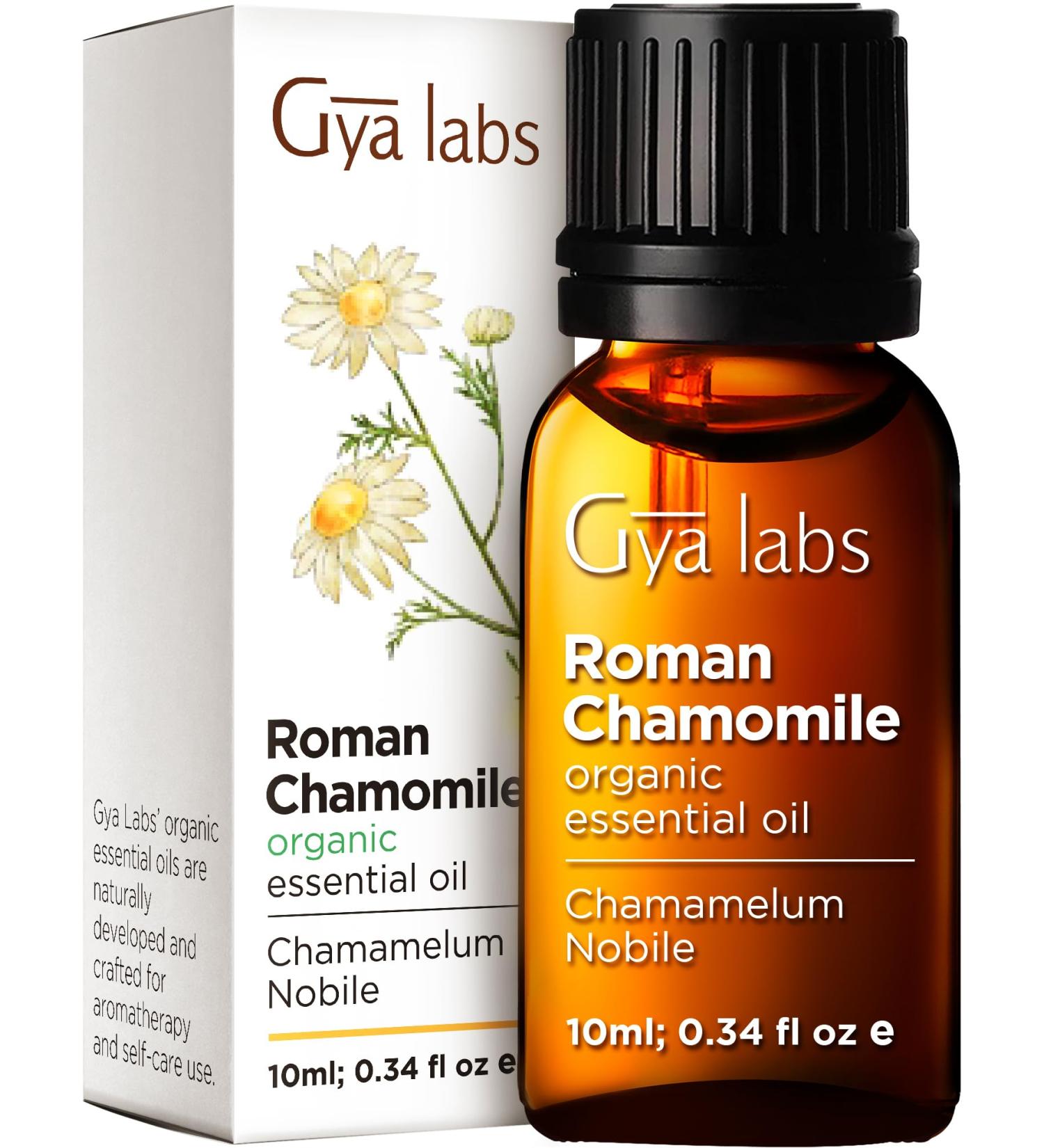 Organic Roman Chamomile Essential Oil 10ml - Sleep Aid & Skin Care - Gya Labs - Buy Online on GoSupps.com