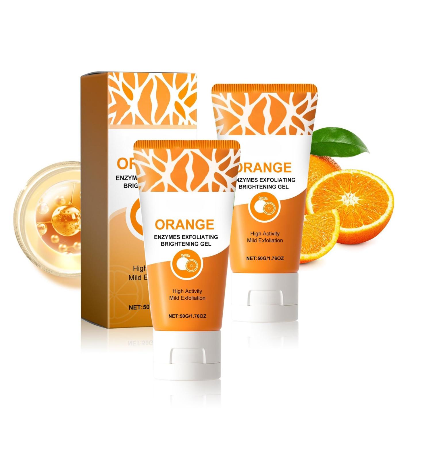 Orange Enzymes Exfoliating Brightening Gel 60g Gentle Pore Cleansing for Dull & Blemish-Prone Skin With Niacinamide & Protease - Buy Online on GoSupps.com