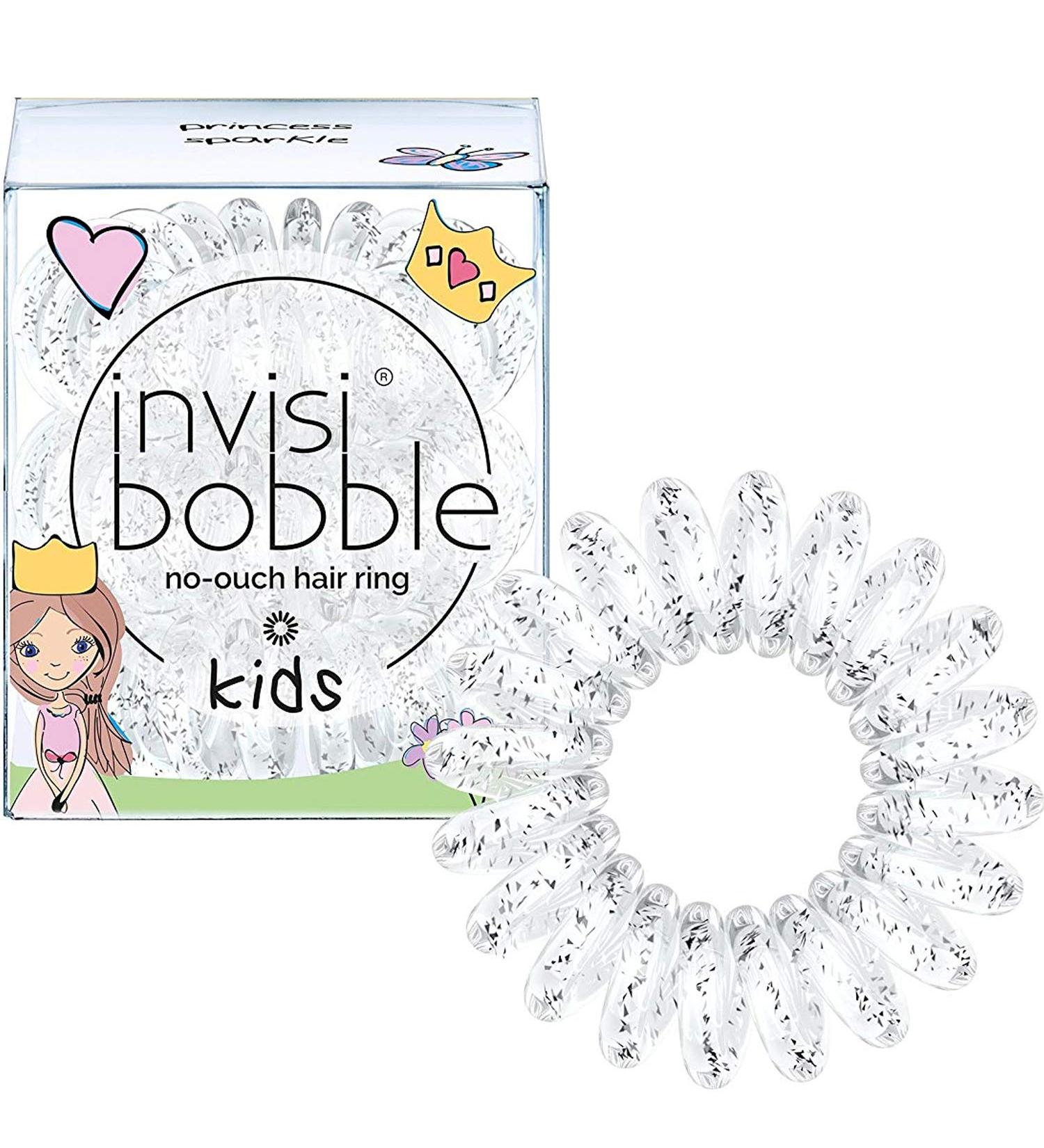 Invisibobble Children's Hair Tie - Princess Sparkle 3x Spiral Hair Ties | Colorful & Glittery | Original Munich Design - Buy Online on GoSupps.com