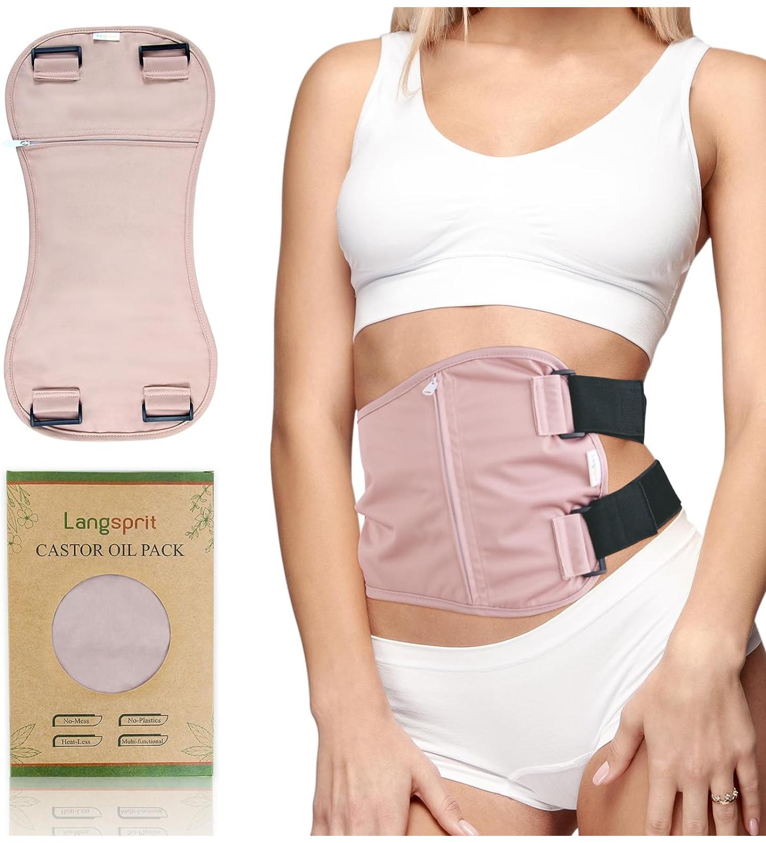 Reusable Organic Castor Oil Pack Compress for Liver Detox and Constipation - Aid Sleep, Dual Use as Ice/Heat Pack - Large Size (Pack of 1) - Buy Online on GoSupps.com