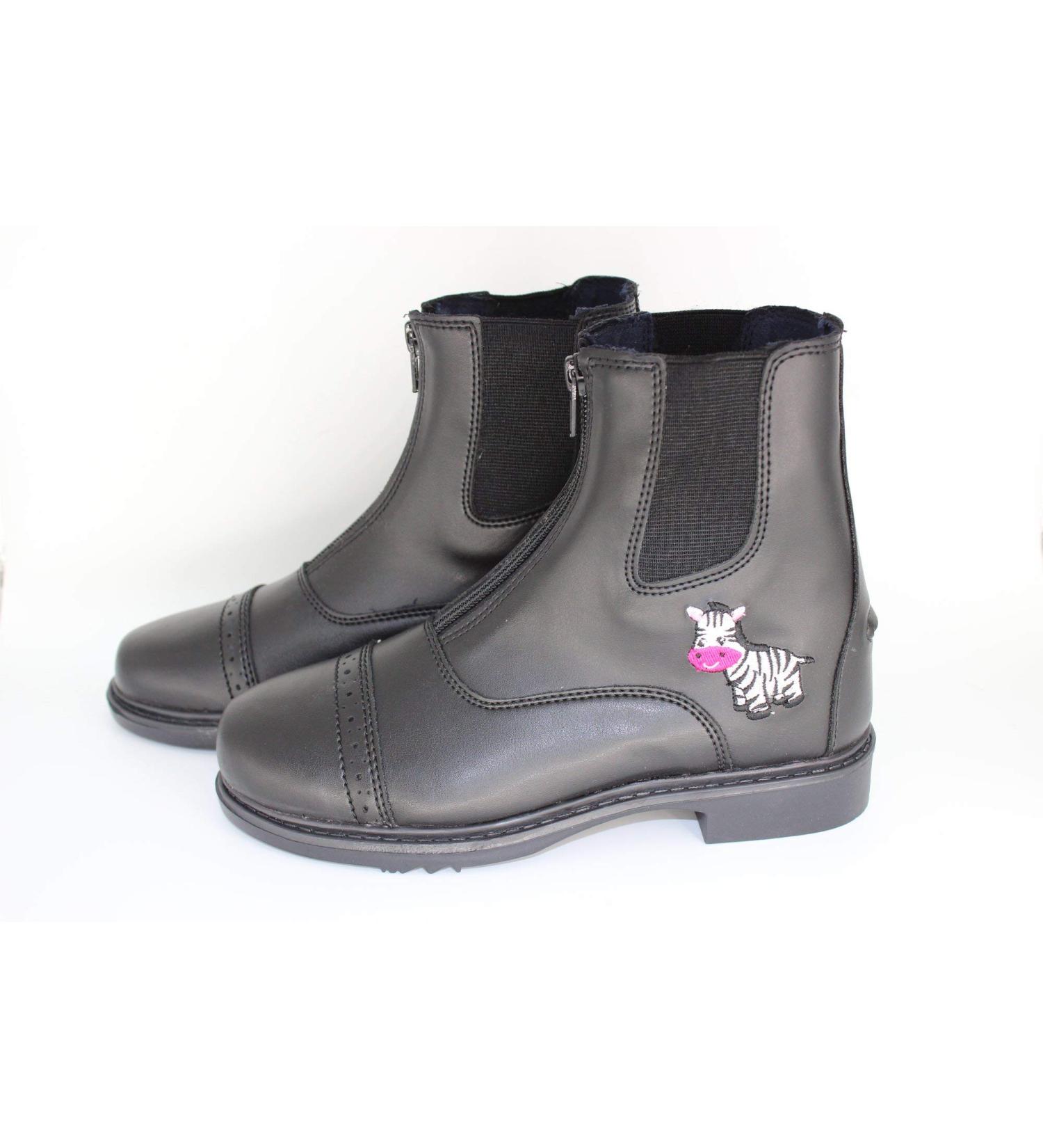 TuffRider Starter Zebra Paddock Boots for Children - Black, Size 1 | Stylish and Durable Boots - Buy Online on GoSupps.com