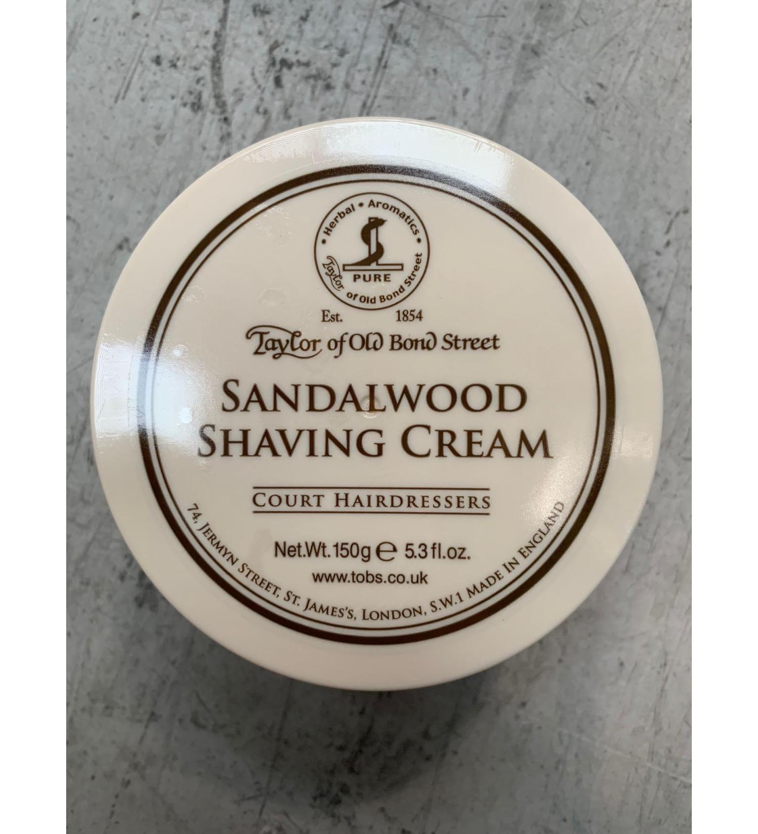 Taylors of Old Bond Street 150g Sandalwood Traditional Shaving Cream Tub TAY1001 Sarome UK - Buy Online on GoSupps.com