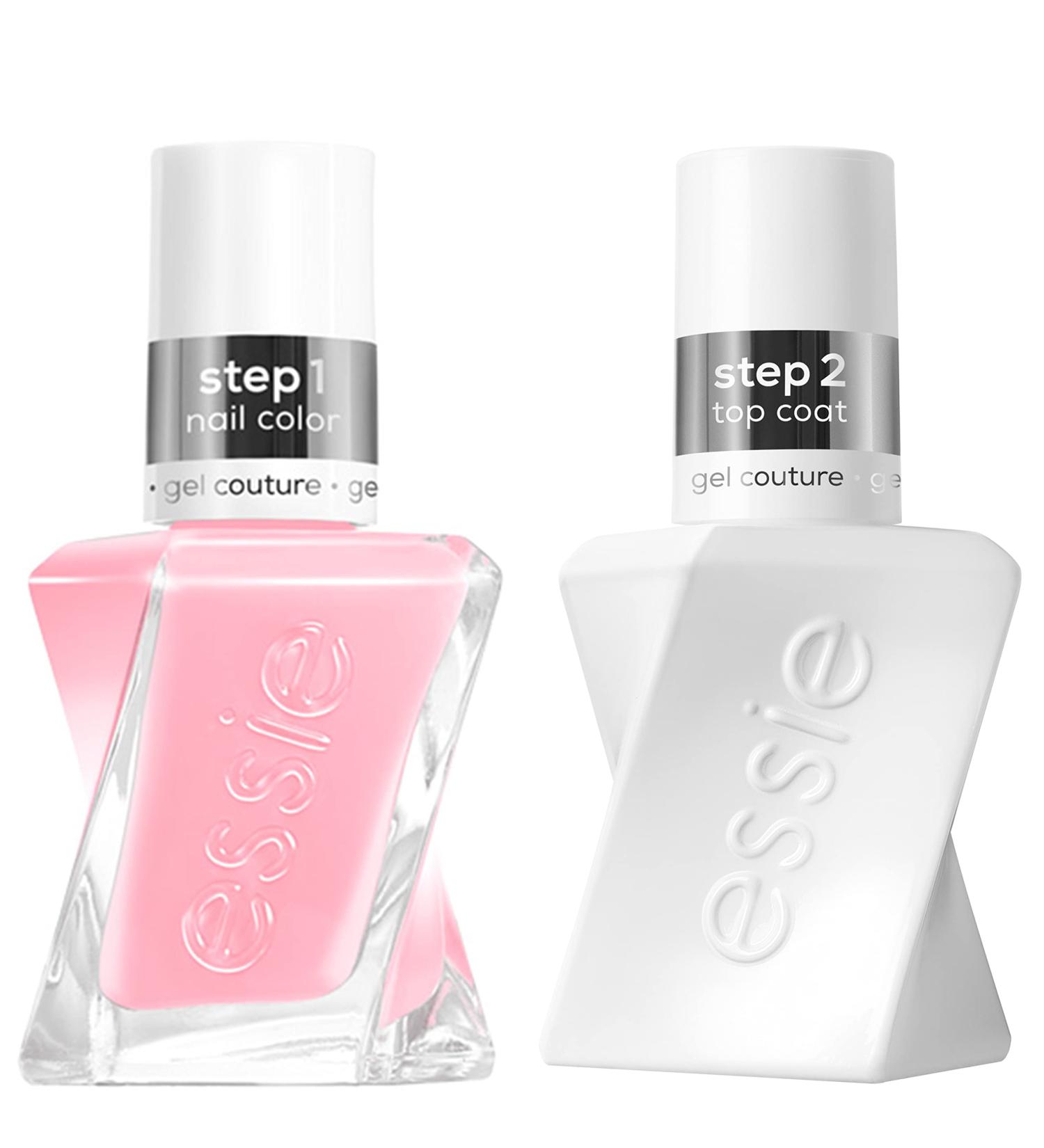 Essie Gel Couture Longwear Nail Polish Kit - Inside Scoop Gift Set - Sheer Pink + Top Coat - 0.46 Ounces - Gifts for Women & Men - Buy Online on GoSupps.com