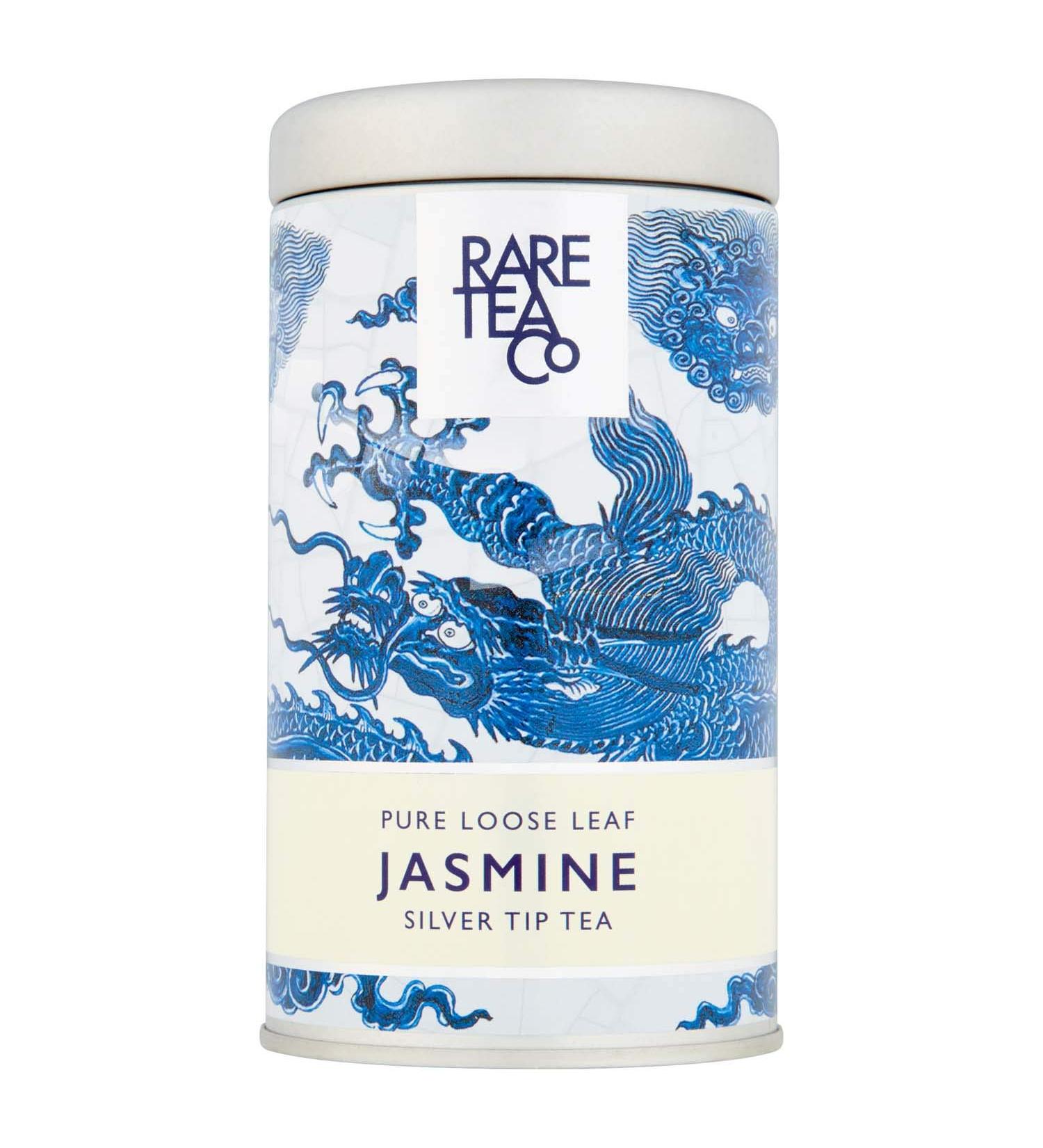 Rare Tea Co. Jasmine Silver Tip White Tea 25g Tin - Premium Loose Leaf Blend - Buy Online on GoSupps.com