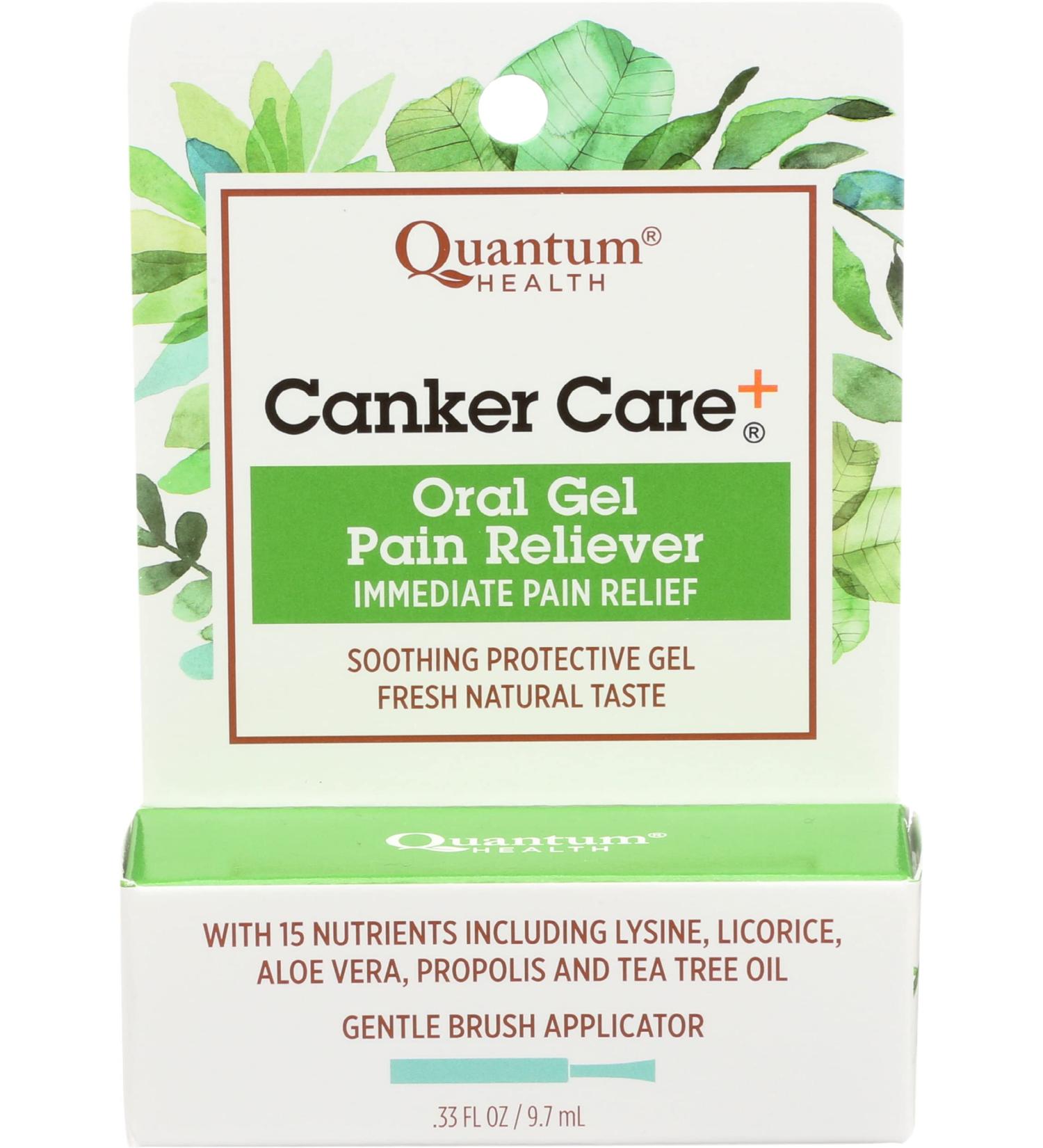 Quantum Health Canker Sore Gel 0.33 oz - Fast Relief for Mouth Ulcers - Buy Online on GoSupps.com
