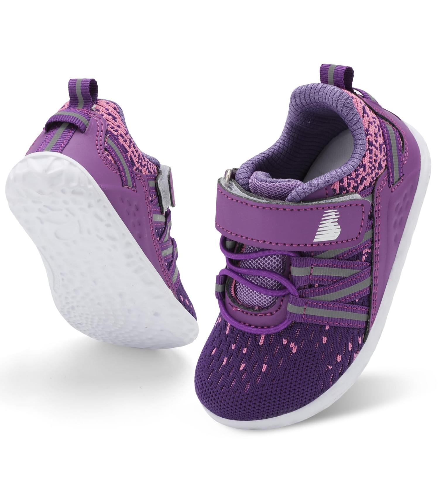 JOINFREE Baby Sneakers Toddler Shoes | Soft Anti-Slip Sole | Breathable Athletic Running Shoes | 6-12 Months | Purple - Buy Online on GoSupps.com