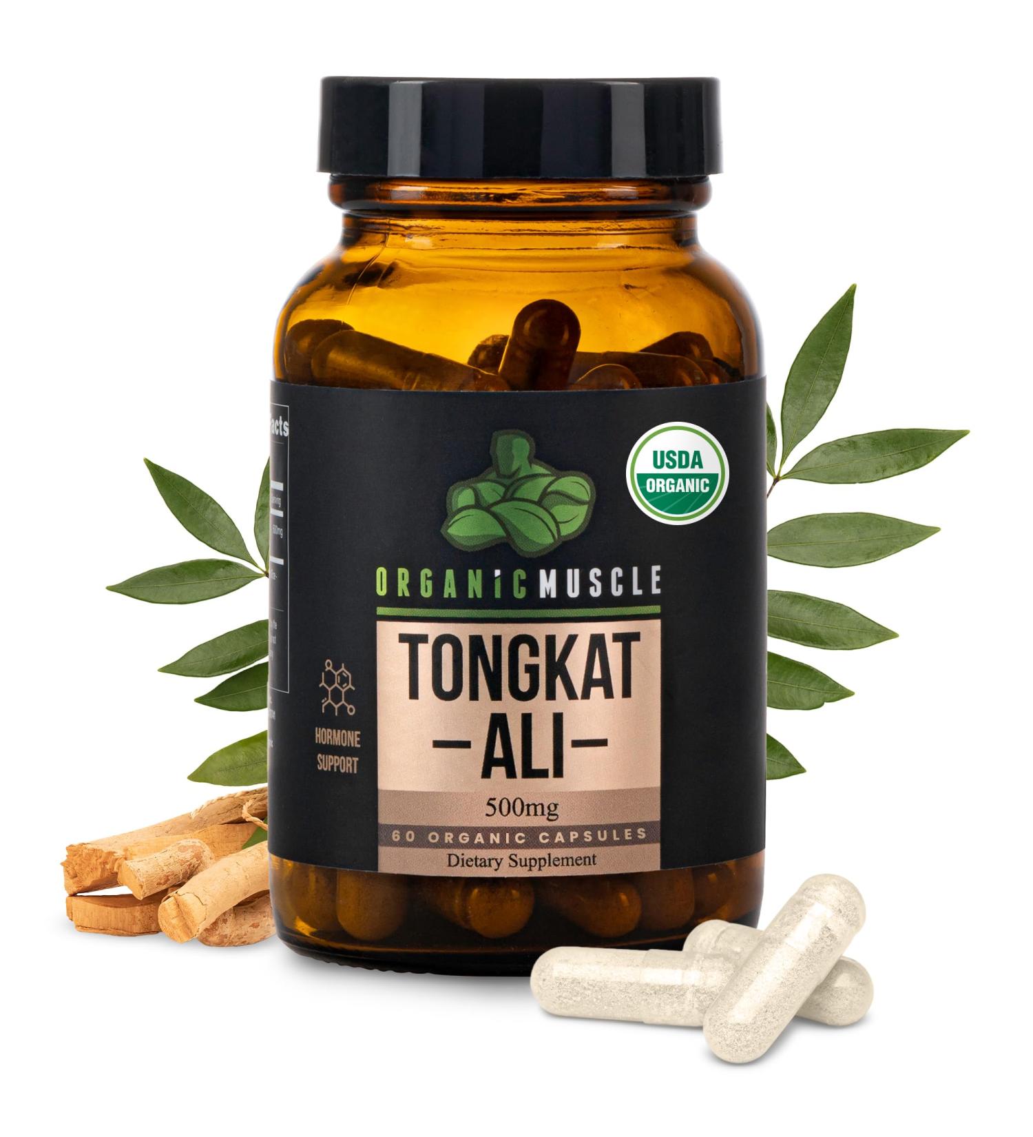 Organic Tongkat Ali for Men 500mg - Pure Eurycoma Longifolia Root Supplement | 60 Count - Natural Male Performance & Energy Support - Buy Online on GoSupps.com