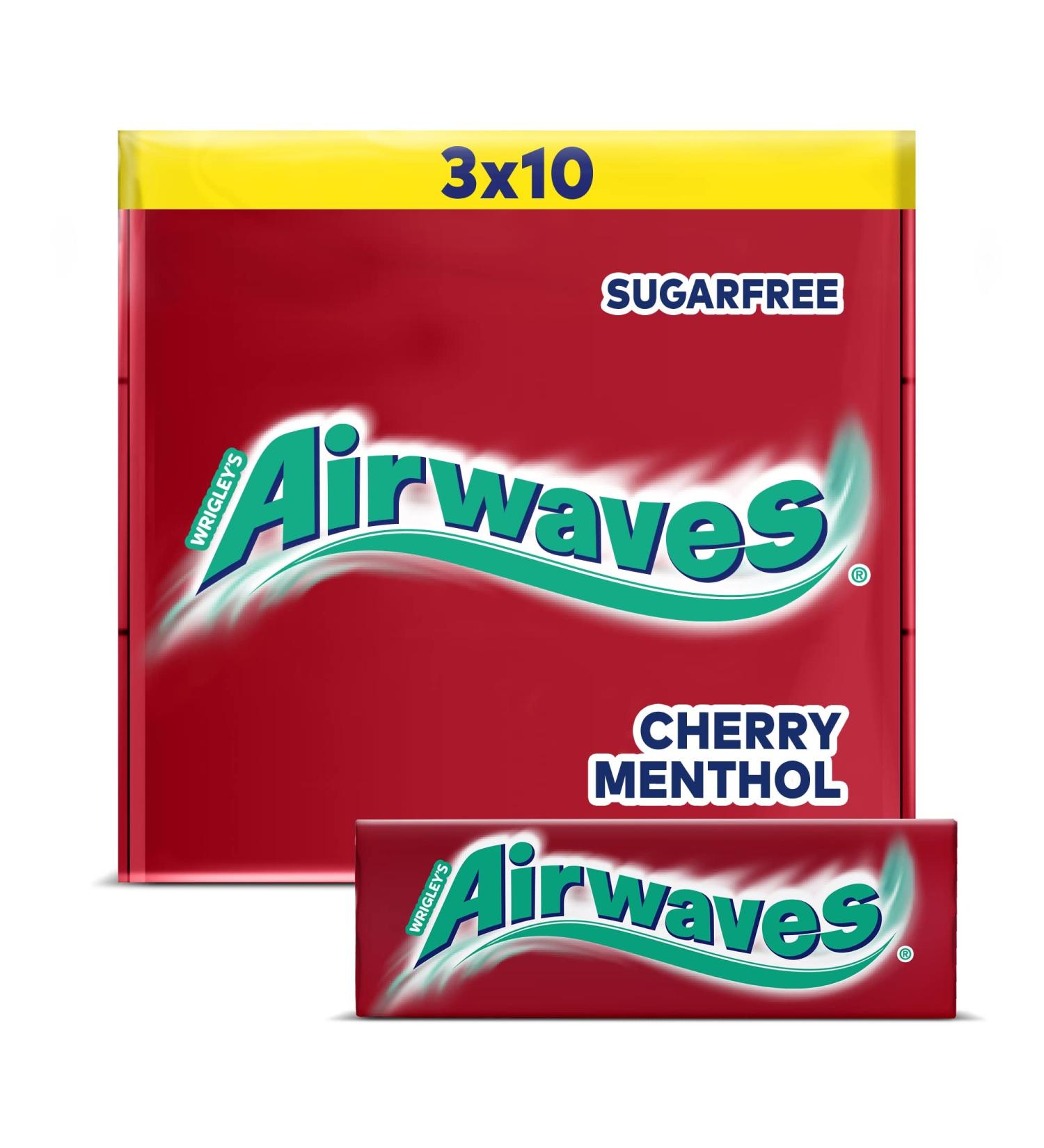 Airwaves Cherry Menthol Chewing Gum - 20 Packs of 30 Dragees | International Shipping - Buy Online on GoSupps.com