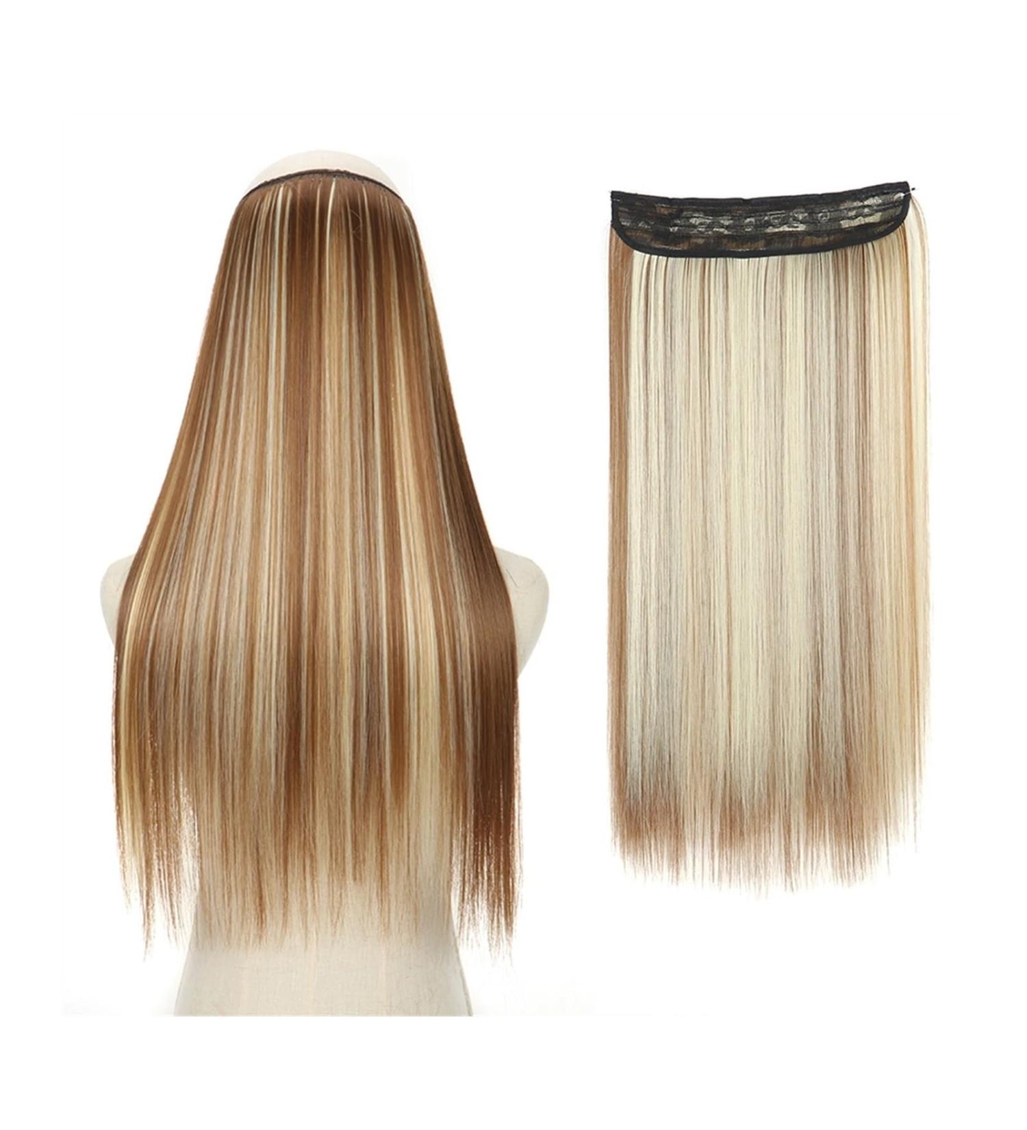Hair Extensions Invisible Wire Hair Extensions Straight Synthetic Clip in Heat Resistant Hairpiece Natural Straight Hair Extensions for Women Hair Pieces(SQ66 6H613 22inches) 22inches SQ66 6H613 - Buy Online on GoSupps.com