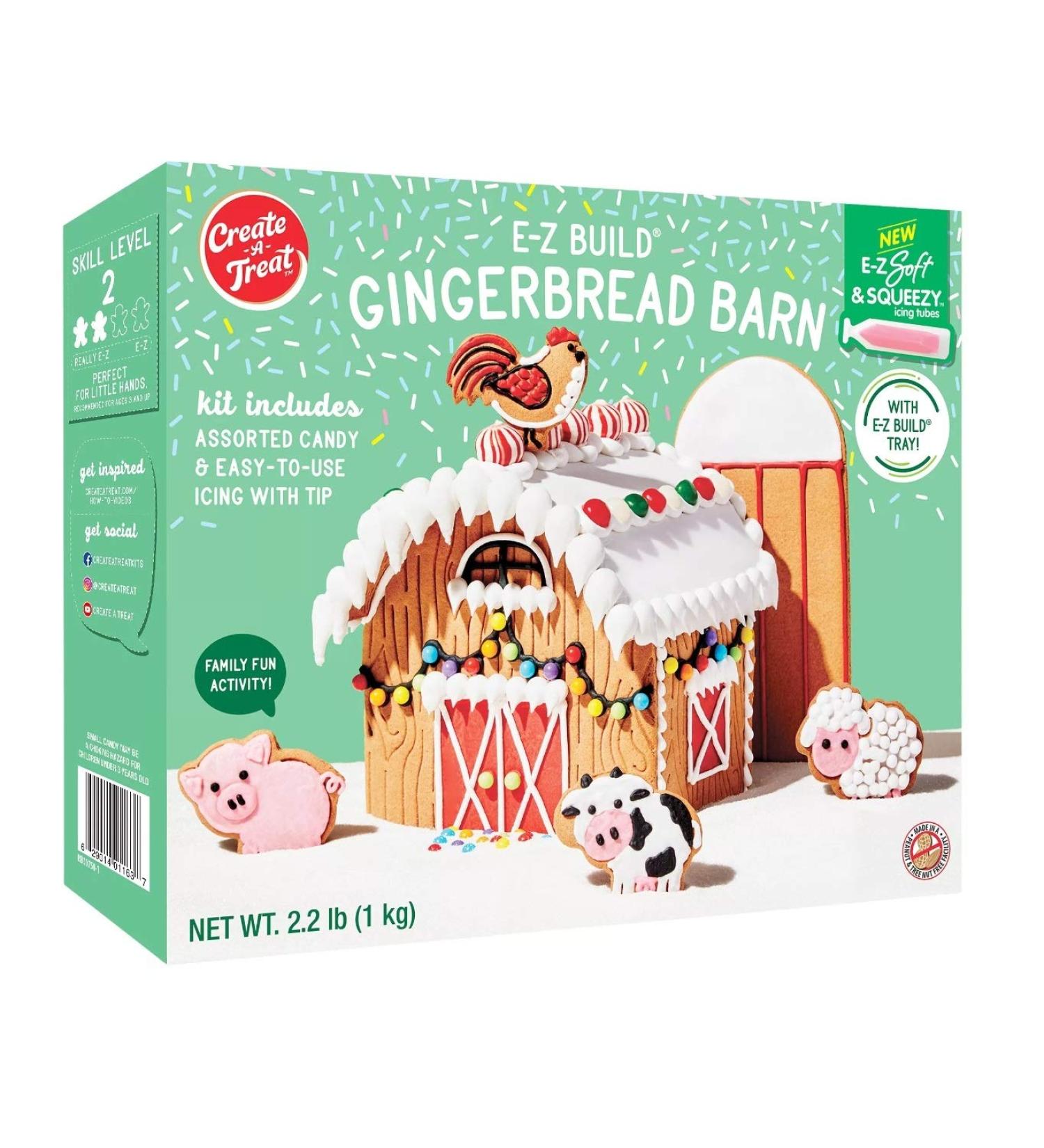Create-A-Treat Gingerbread Barn Kit  E-Z Build  2.2 lbs. - Buy Online on GoSupps.com