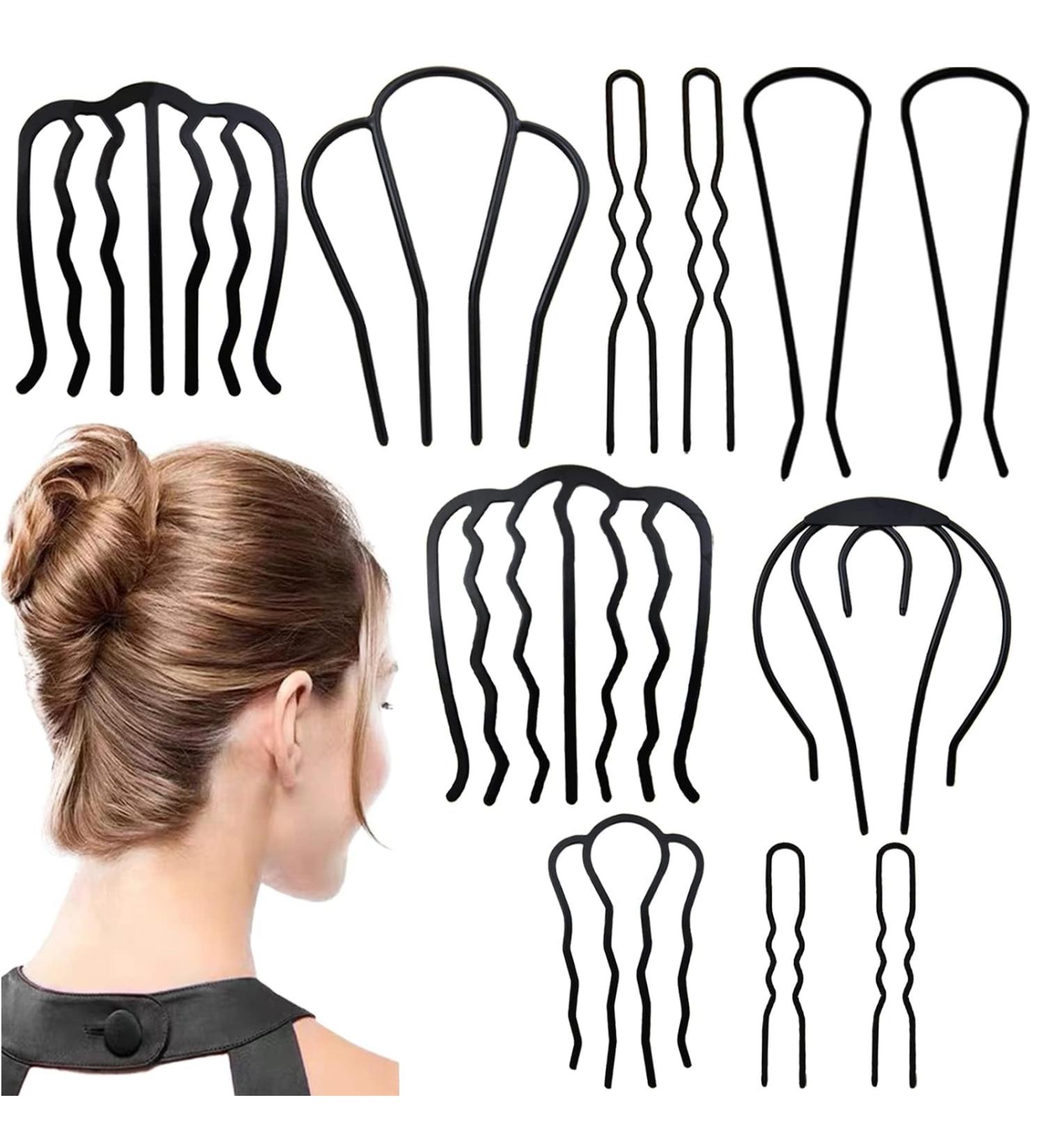 Paotxpum 11 Pieces Hair Side Combs Vintage Hair Fork U-Shape Alloy Hair Sticks Vintage Teeth Hair Side Combs For Women Hair Styling Tool Accessories - Buy Online on GoSupps.com
