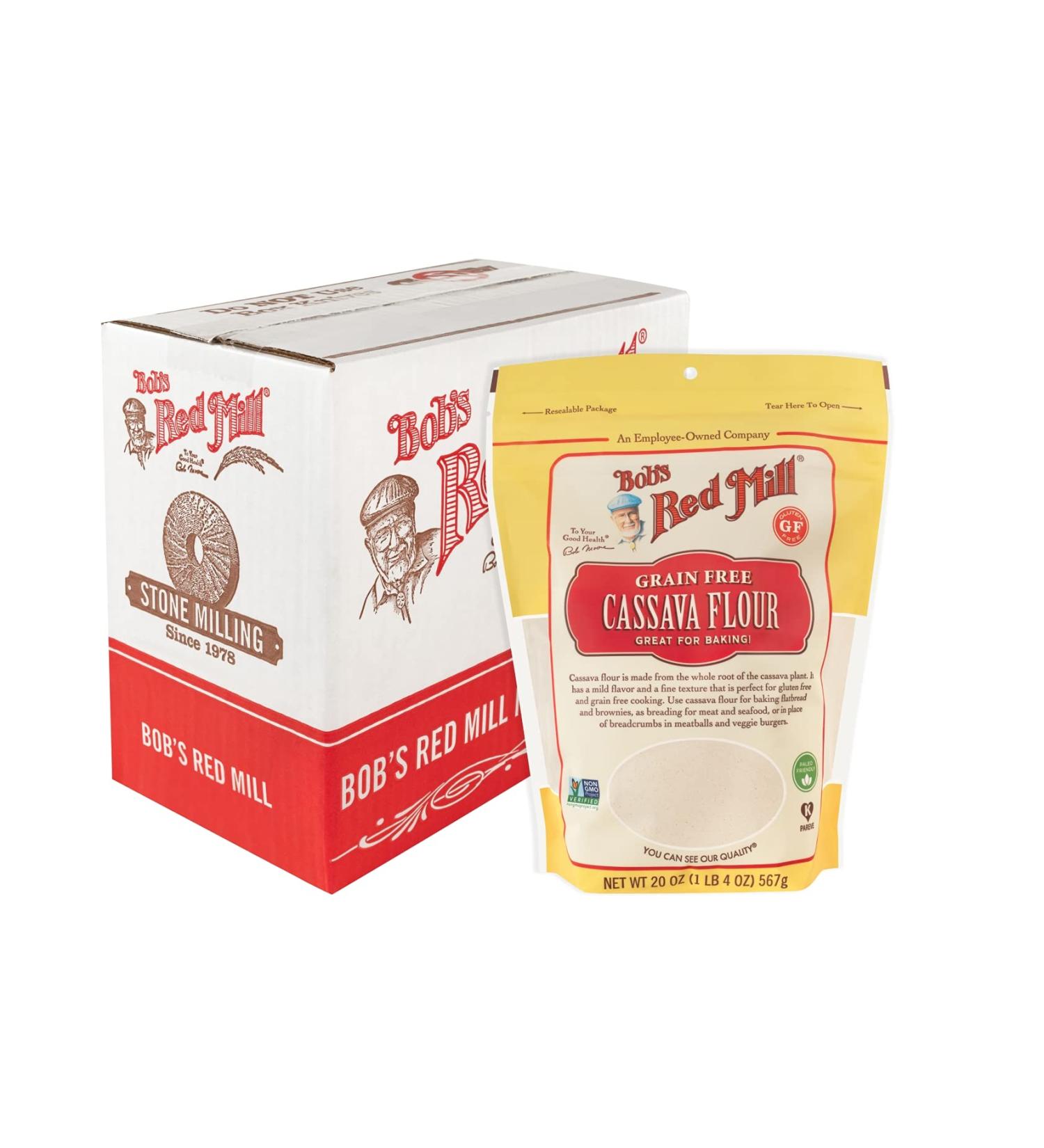 Bob's Red Mill Cassava Flour - 20oz | Pack of 4 | Gluten-Free Cooking - Buy Online on GoSupps.com