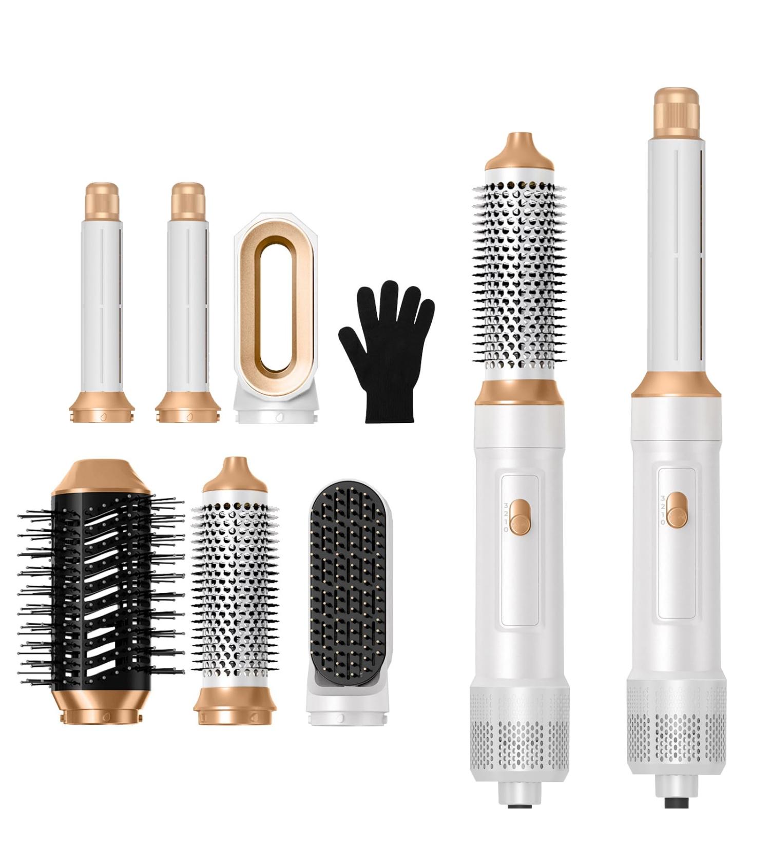 6 in 1 Hair Dryer Brush Set | Volumizer Curler & Straightener | Detachable Hot Air Brush for Effortless Hair Styling - Buy Online on GoSupps.com