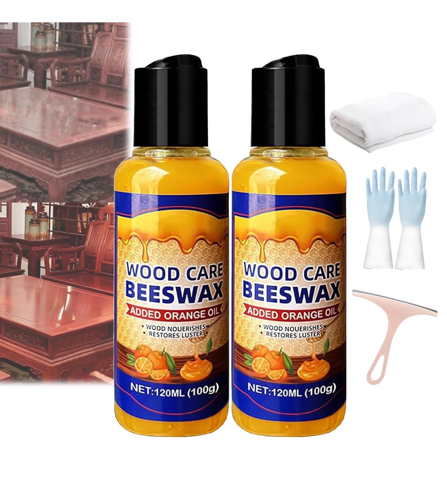 Natural Micro-Molecularized Beeswax Furniture Beeswax Polish and Cleaner Spray Beeswax Polish Spray Used To Care for Living Rooms Kitchens Wood Furniture Floors (2pcs) - Buy Online on GoSupps.com