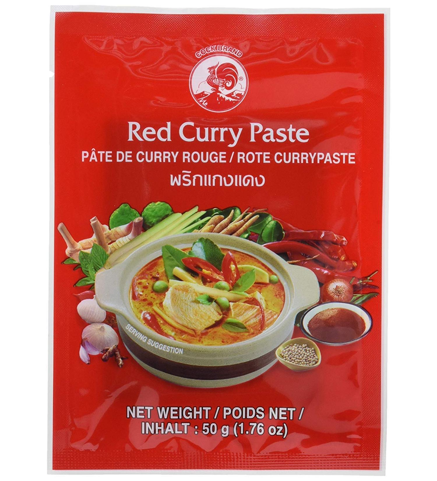 Pack of 12 COCK brand red curry paste 12x 50g red curry paste - Buy Online on GoSupps.com