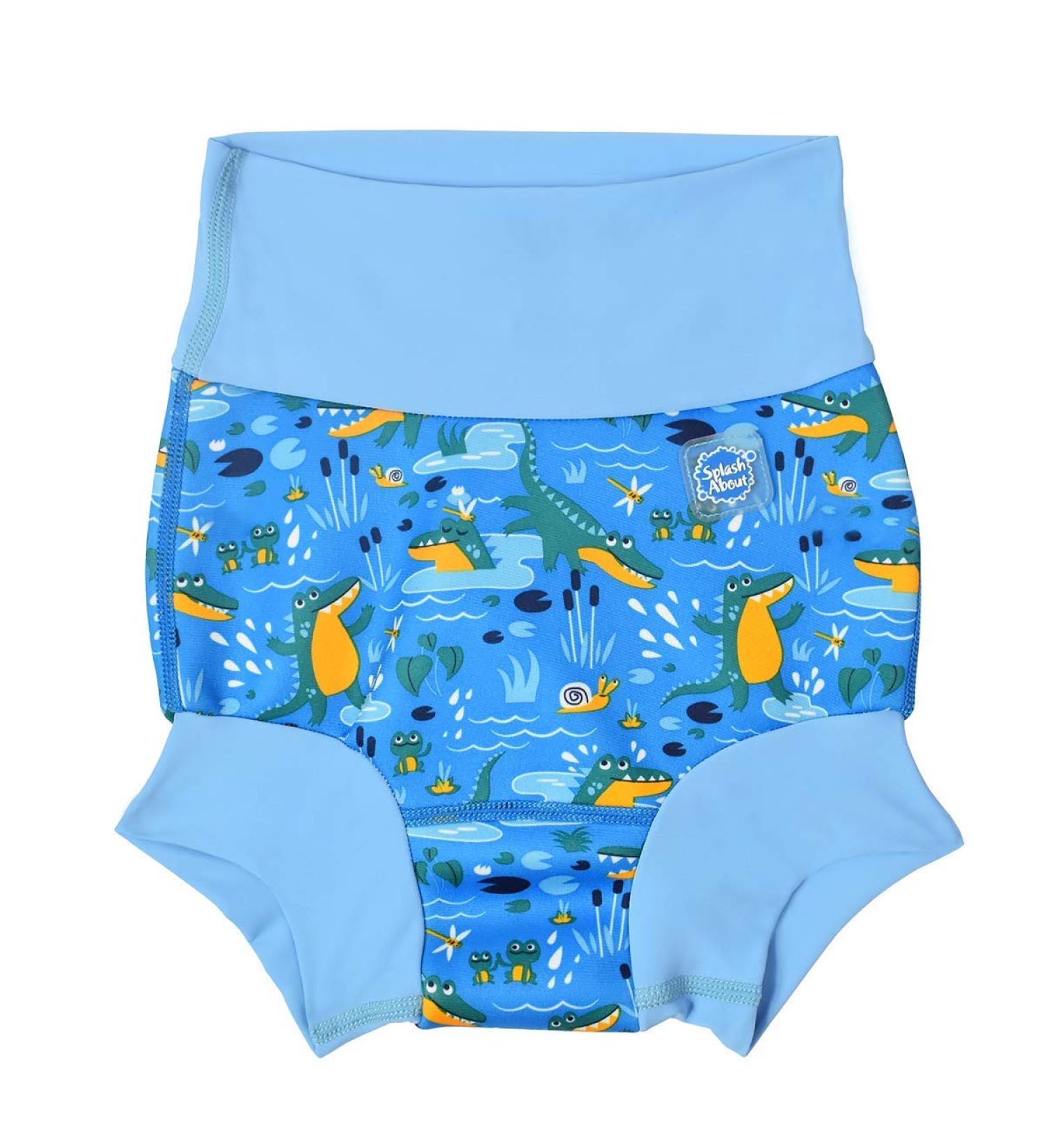 Splash About Baby & Toddler Happy Nappy Reusable Swim Nappy Crocodile Swamp 3-6 Months