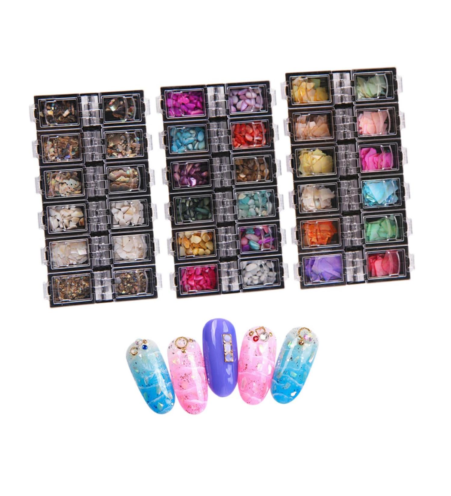 Housoutil 3 Sets Nail Tools Storage Boxes Mixed Decorations Nail Art Decoration Decor for Home Nail Art Accessories Cotton Hair Dyeing Paper Nail Art Tools Home Decor Natural - Buy Online on GoSupps.com
