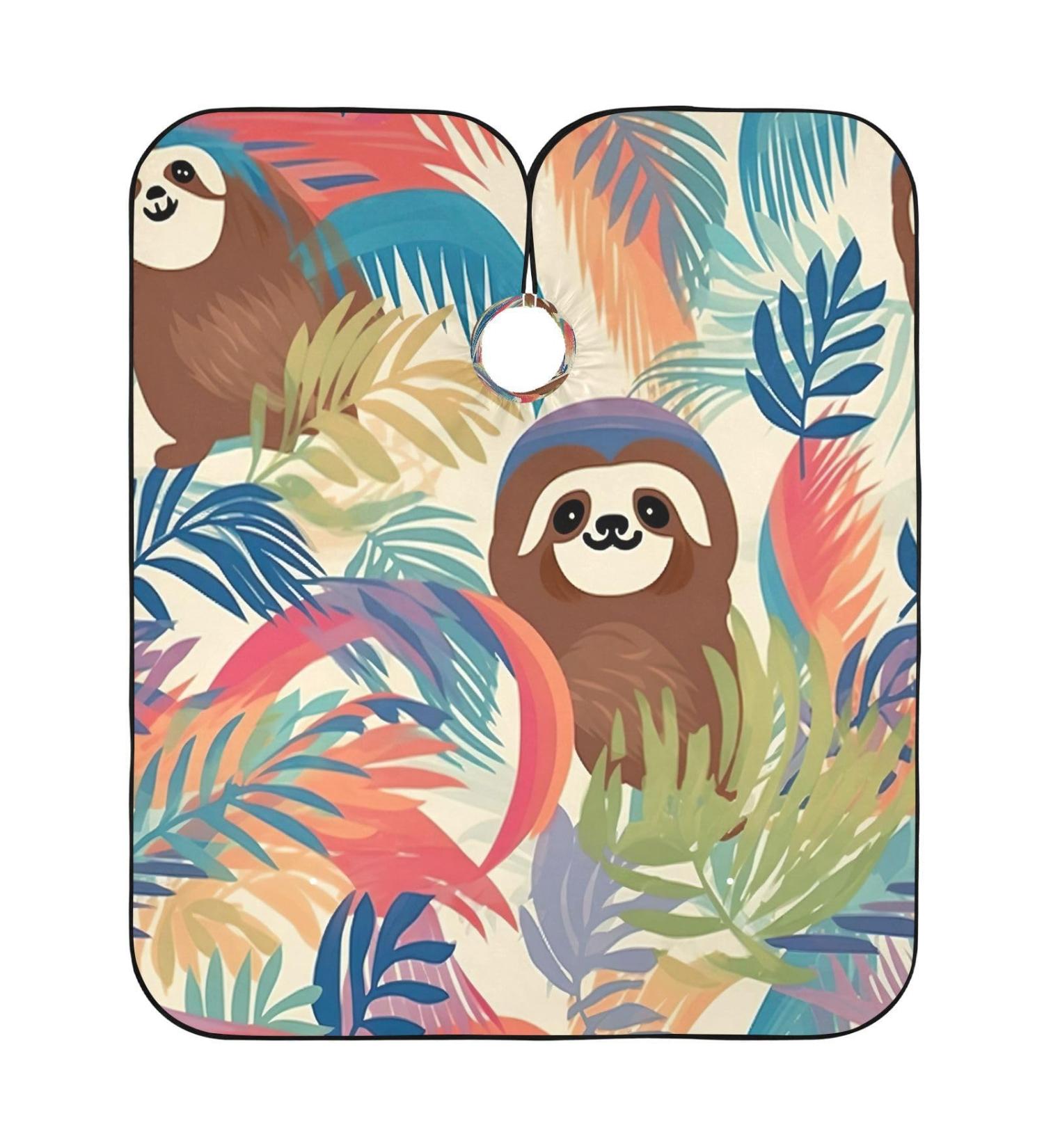 Kigai Sloth Palm Barber Cape | Professional Waterproof Hair Cutting Cape for Men & Women | Adjustable Snap Closure Hairdressing Cape - Buy Online on GoSupps.com