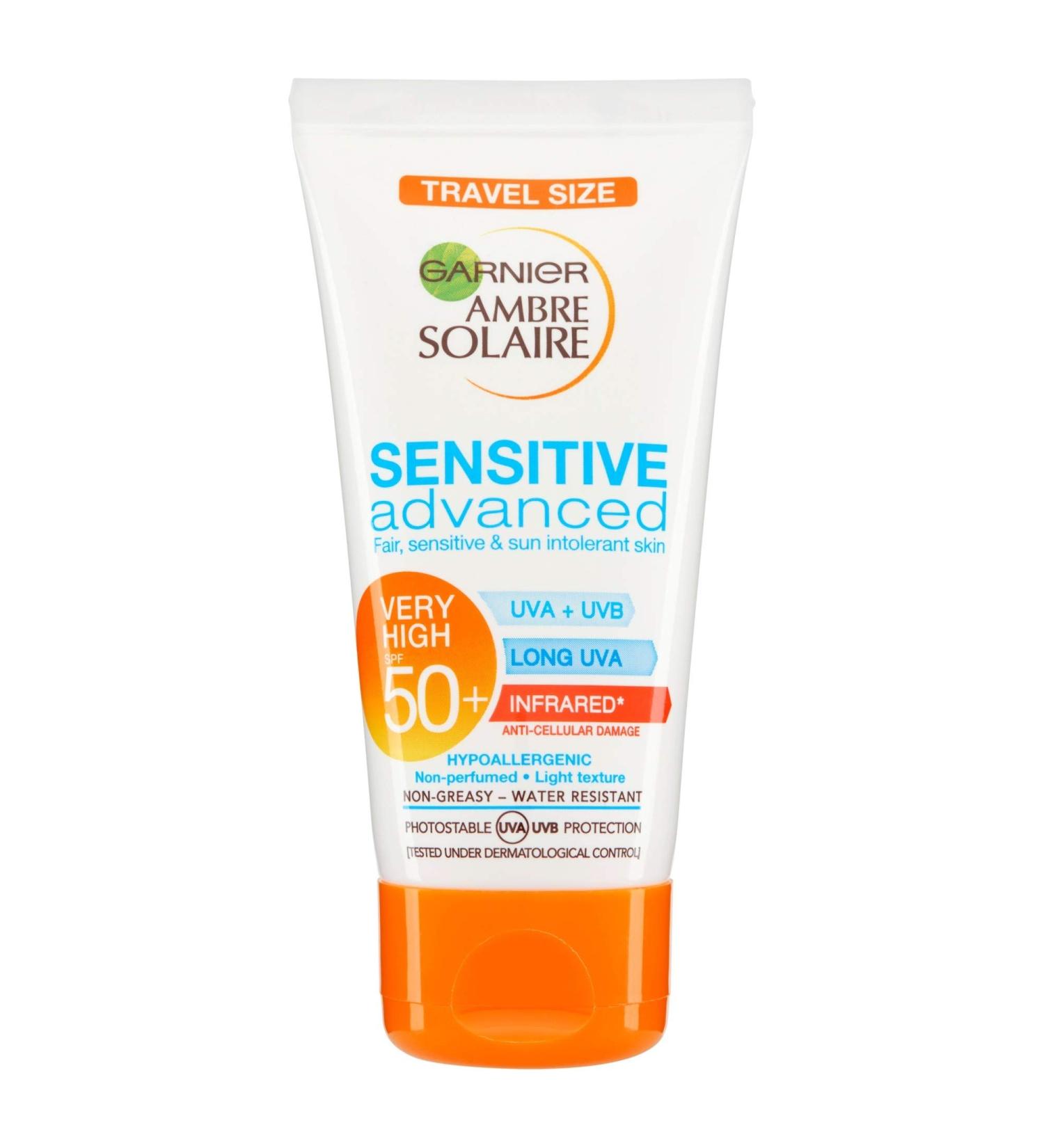 Buy Sensitive Advanced by Ambre Solaire SPF 50+ Lotion 50ml - Best Protection for All Skin Types | International Shipping Available - Buy Online on GoSupps.com