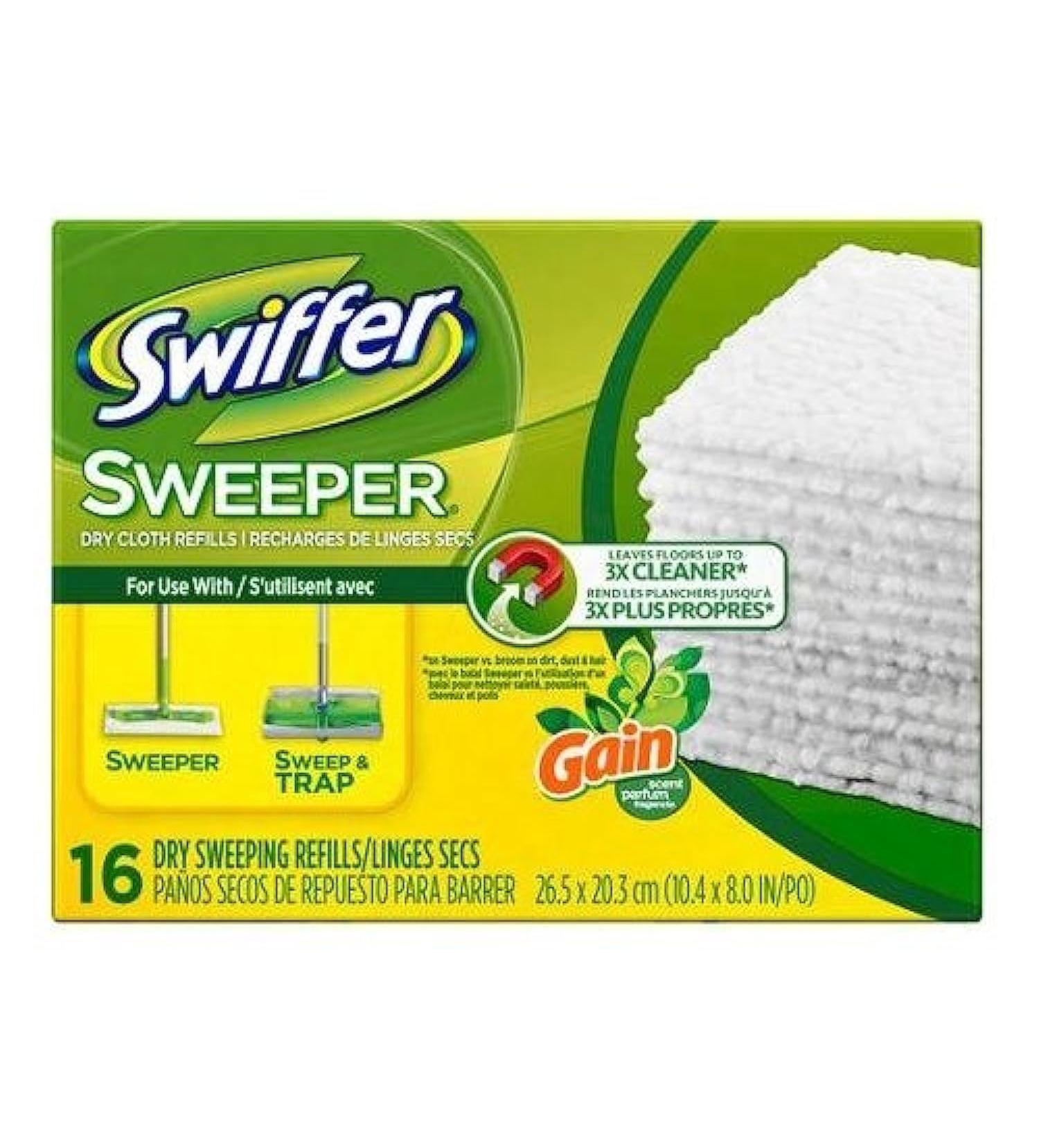 Swiffer Sweeper Gain Original Scent Dry Sweeping Cloths Refills 16 Sheets - Buy Online on GoSupps.com