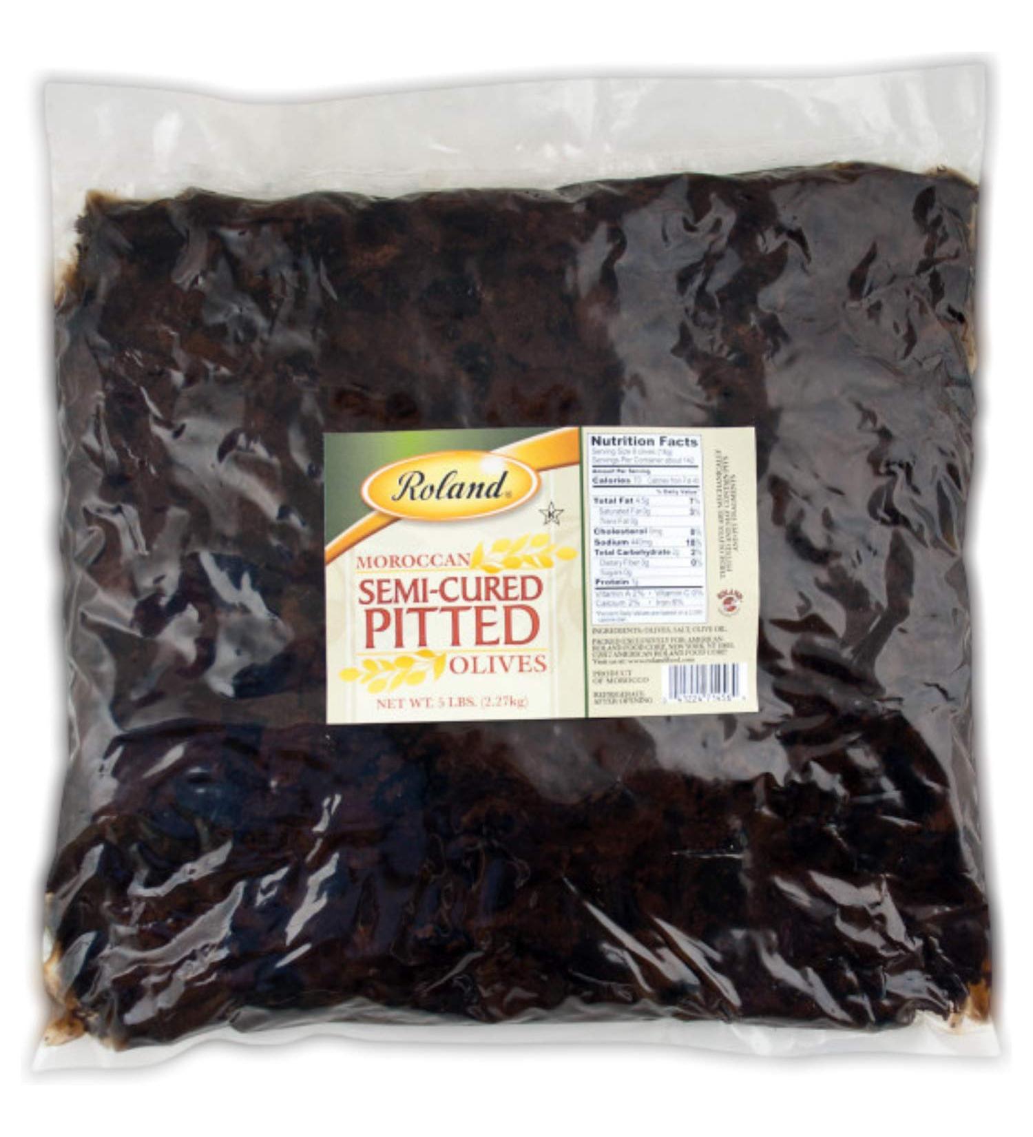 Roland Foods Oil Cured Black Olives - Pitted Whole Olives - Specialty Imported Food - 5 lb Bag - Buy Online on GoSupps.com