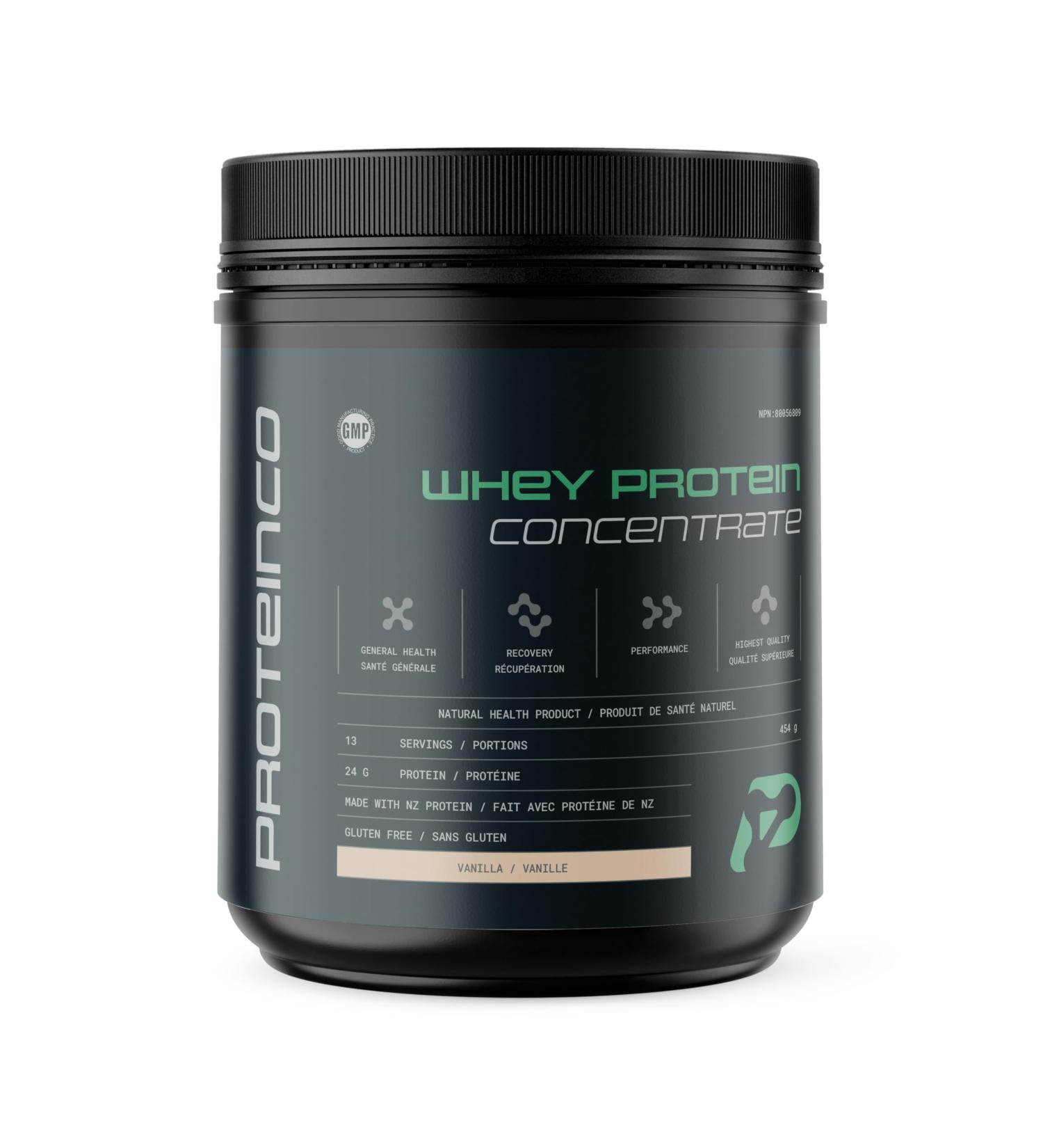ProteinCo | Pure Whey Protein Concentrate made With New Zealand | Grass Fed | Gluten Free | 24 g of Protein | (454 g Vanilla) Vanilla 454 g - Buy Online on GoSupps.com