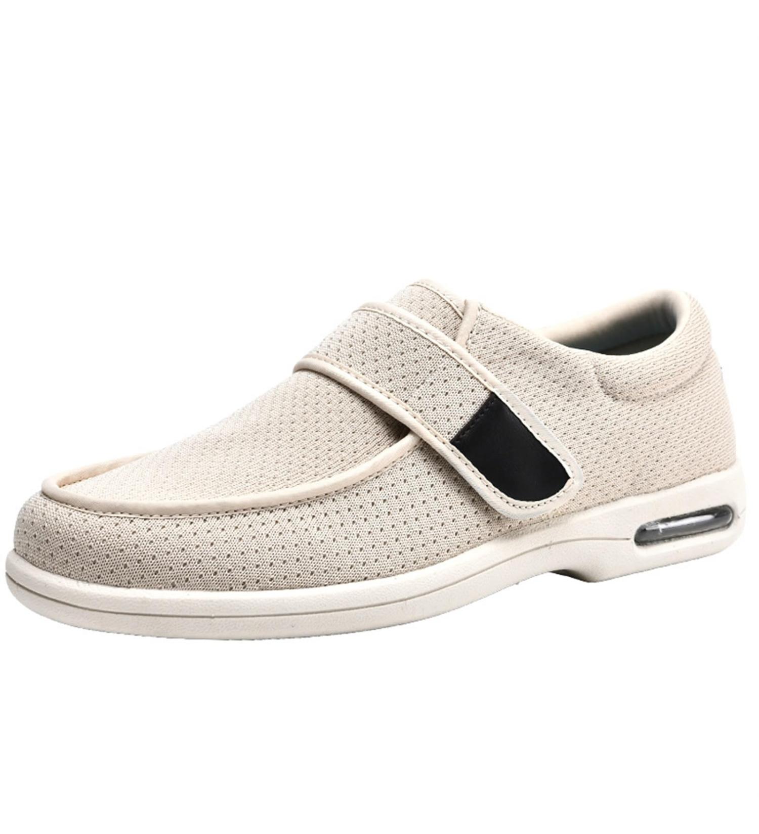 Diabetic Edema Shoes for Women | Adjustable Breathable & Comfortable | Size 12 Beige | Perfect for Swollen Feet Fasciitis Bunions & Arthritis - Buy Online on GoSupps.com