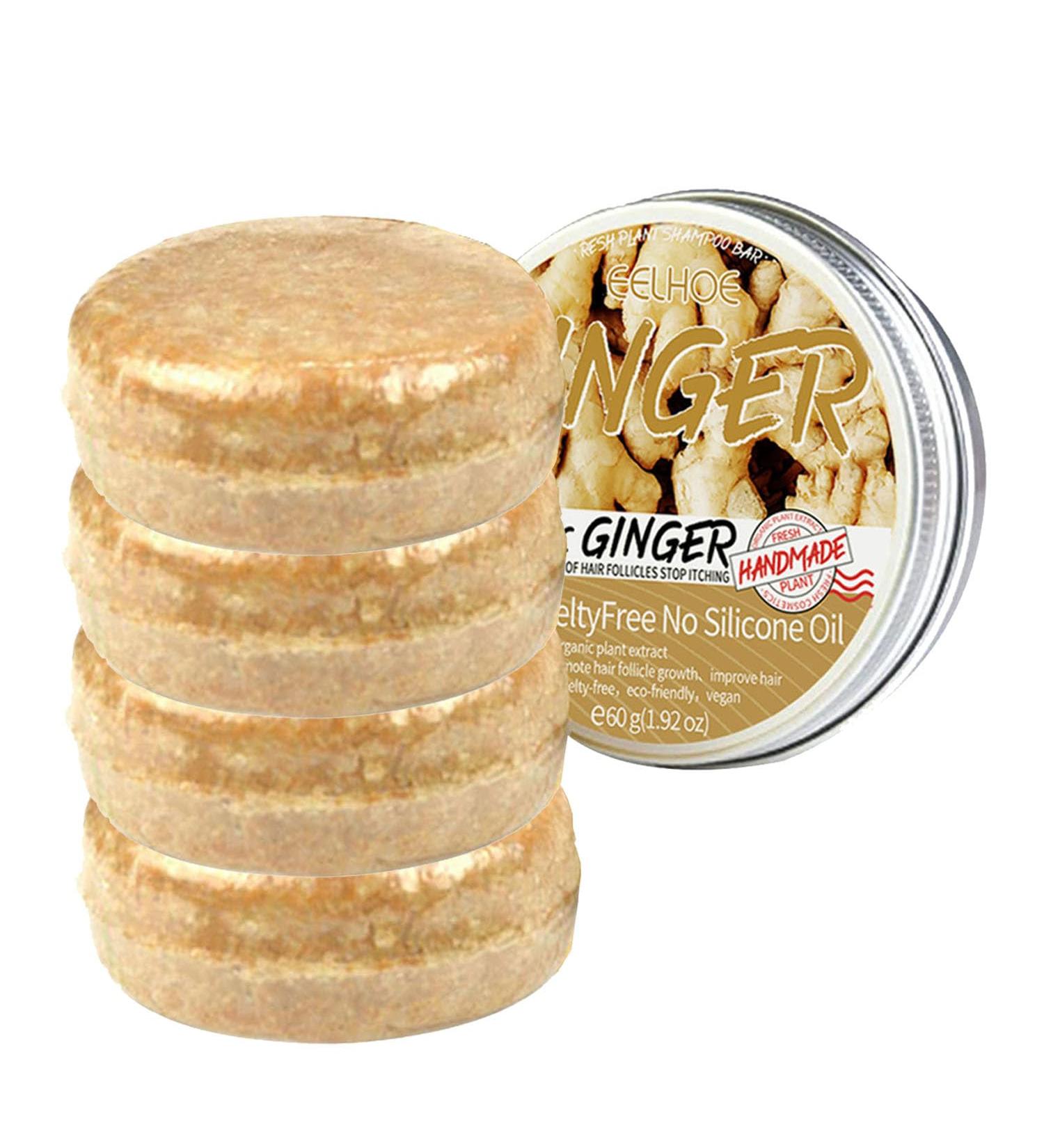 Ginger Hair Regrowth Shampoo Bar Ginger Plant Soap Moisturizing and Nourishing Shampoo Bar Organic Ginger Solid Shampoo Bar - Buy Online on GoSupps.com