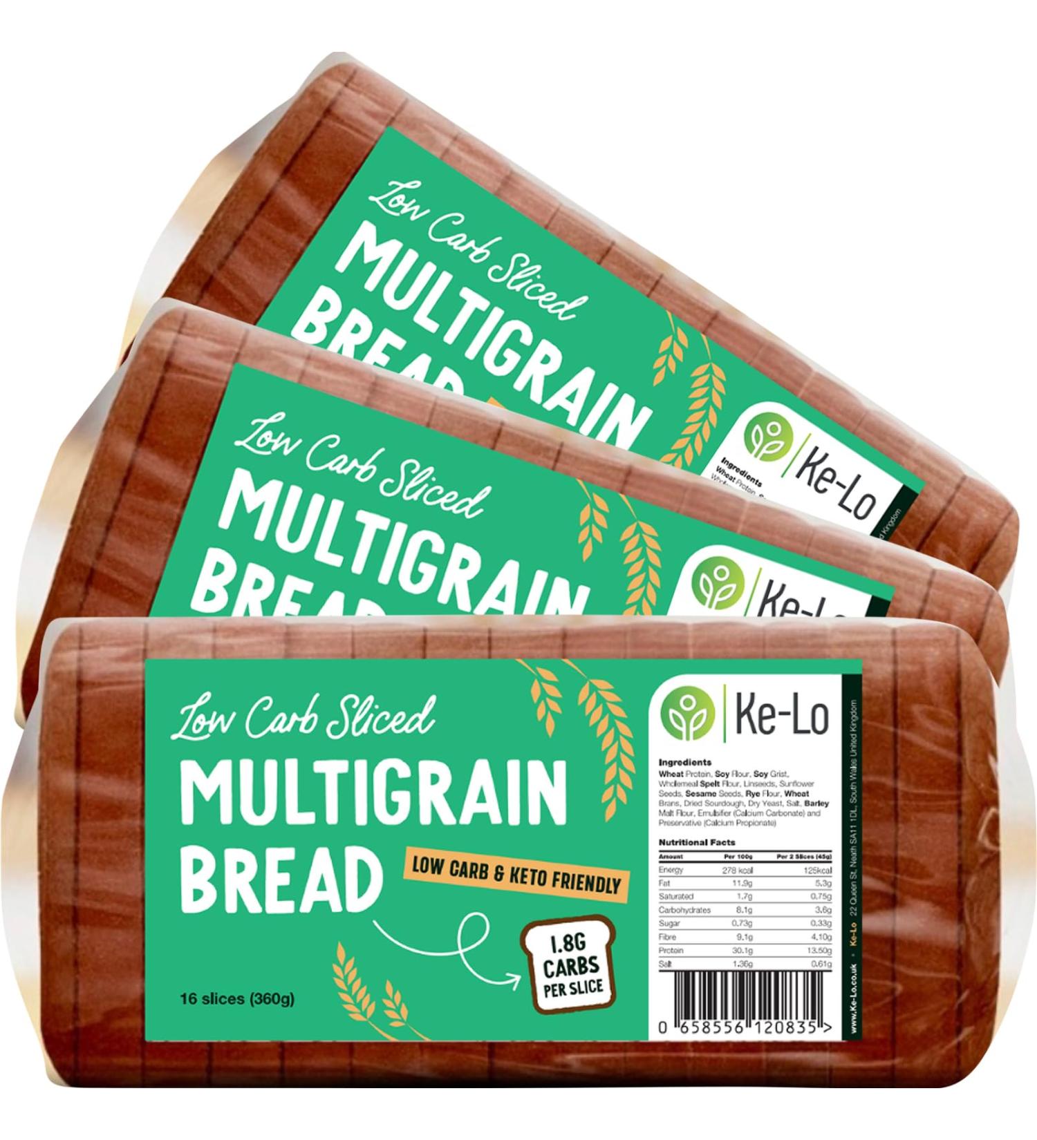 Keto-Pro Low Carb Keto Friendly Bread (3 Pack) | Keto Bread | Low Carb Bread | Low Calorie Bread Helping You Stay Fuller for Longer | Low Carb Snacks & Keto Food | Low Carb Bread UK - Buy Online on GoSupps.com